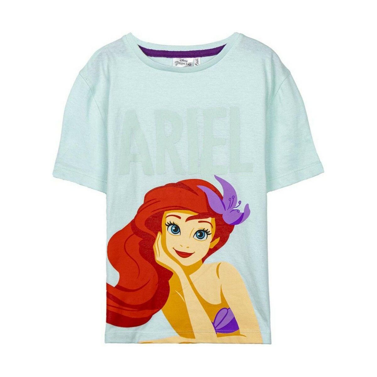 Børne Kortærmet T-shirt Disney Princess Grøn Lysegrøn 4 år