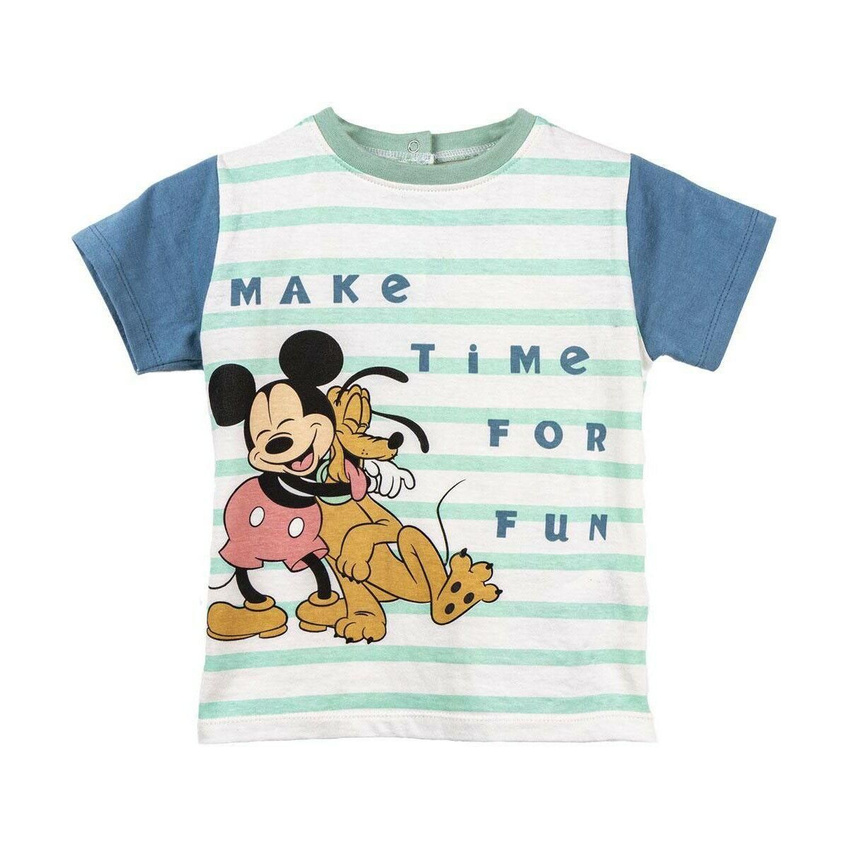 Kortærmet T-shirt Mickey Mouse Multifarvet Børns 18 måneder