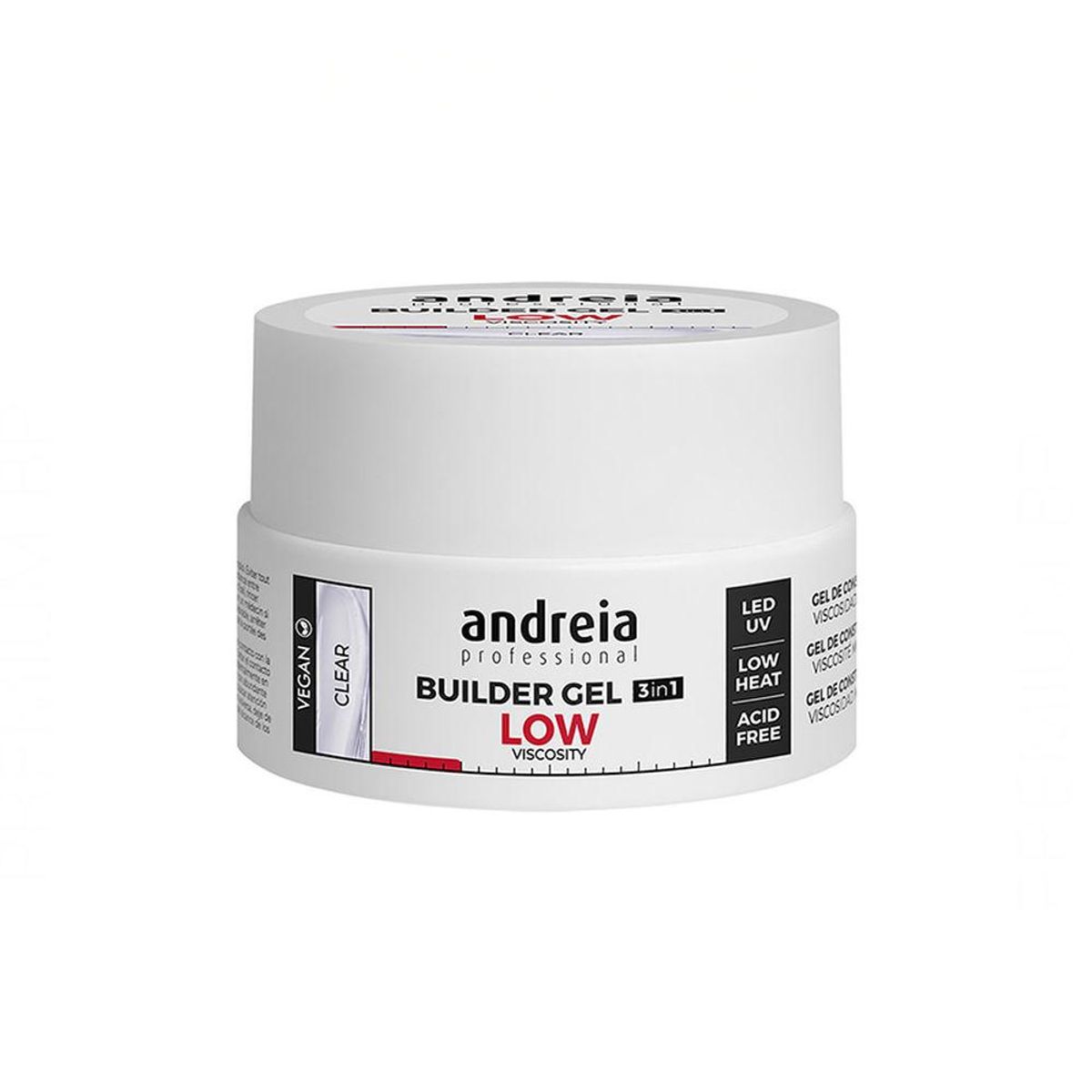 Gel-neglelak Builder Low Viscosity Andreia Professional Builder Lysebrun (22 g)