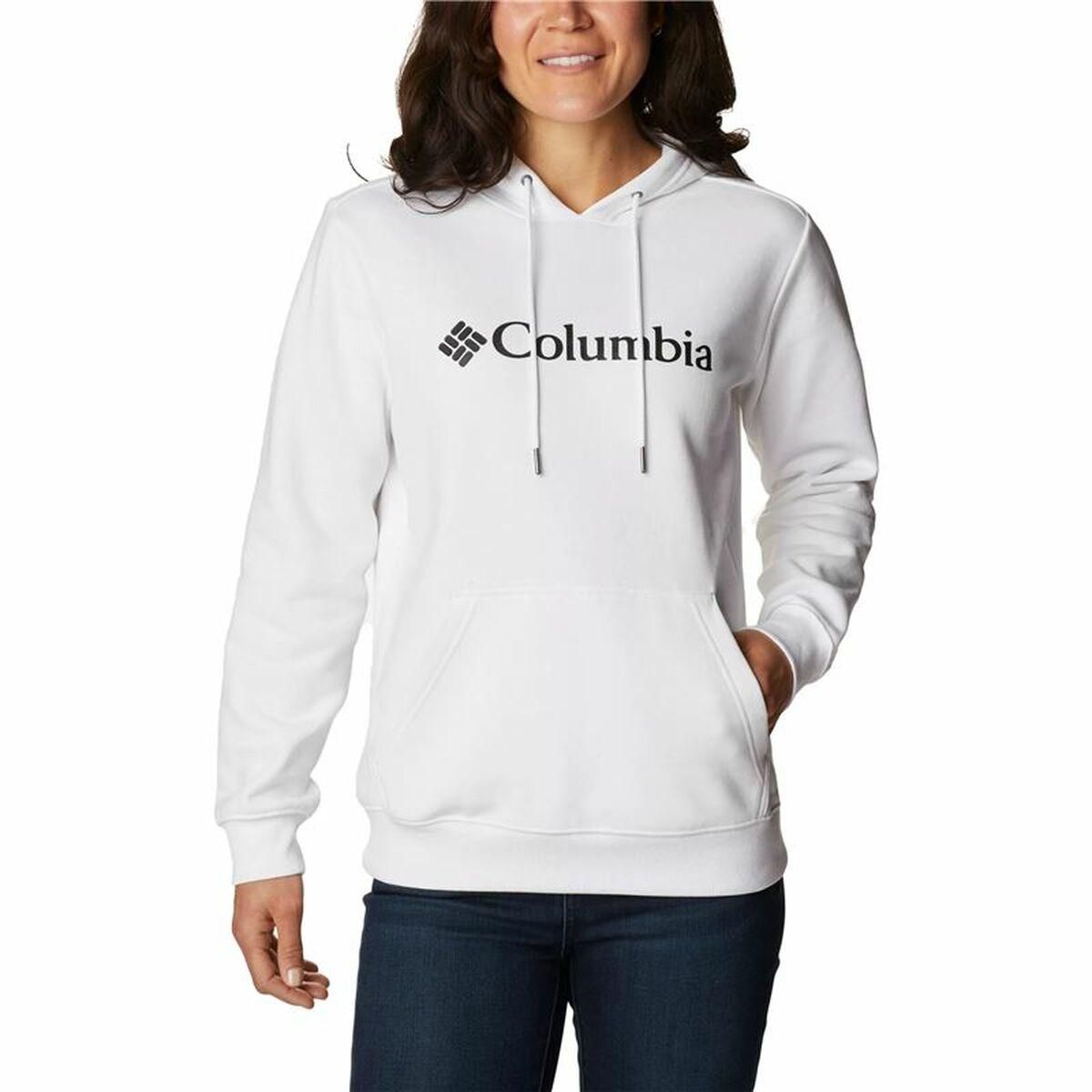 Hættetrøje til Kvinde Columbia Logo Hvid XS