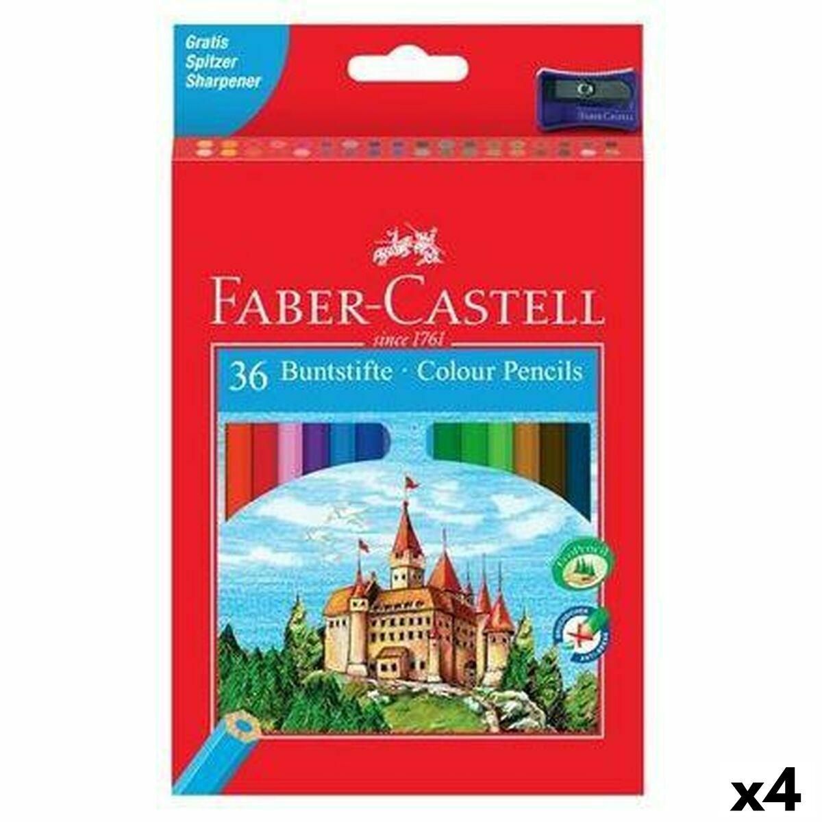 Farveblyanter Faber-Castell Multifarvet 4 Dele