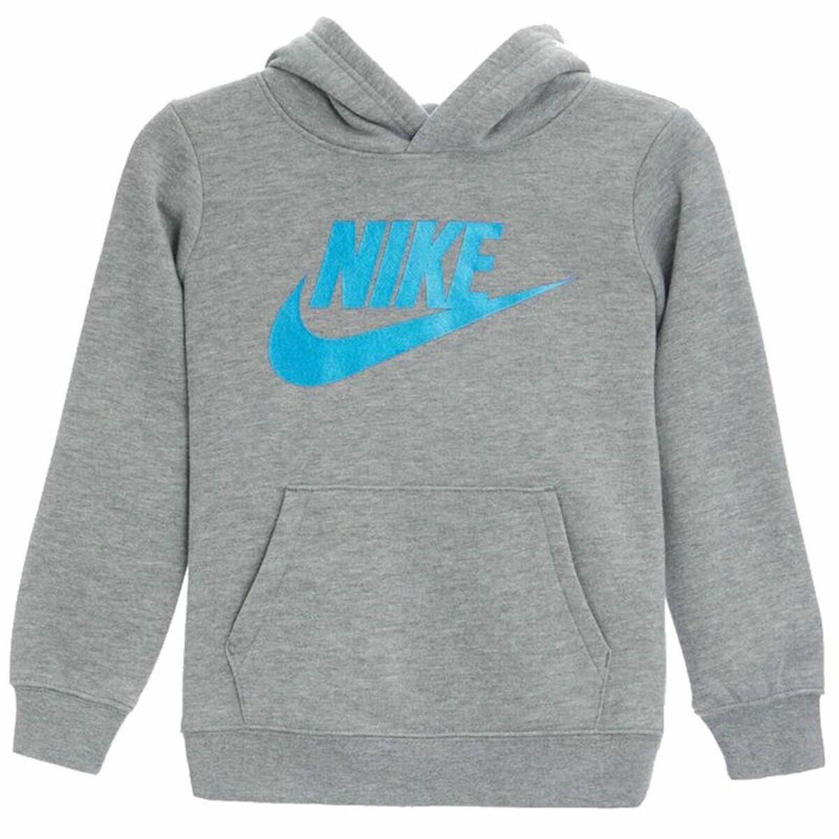 Sweaters uden Hætte til Børn Nike Metallic HBR Gifting Grå 4-5 år