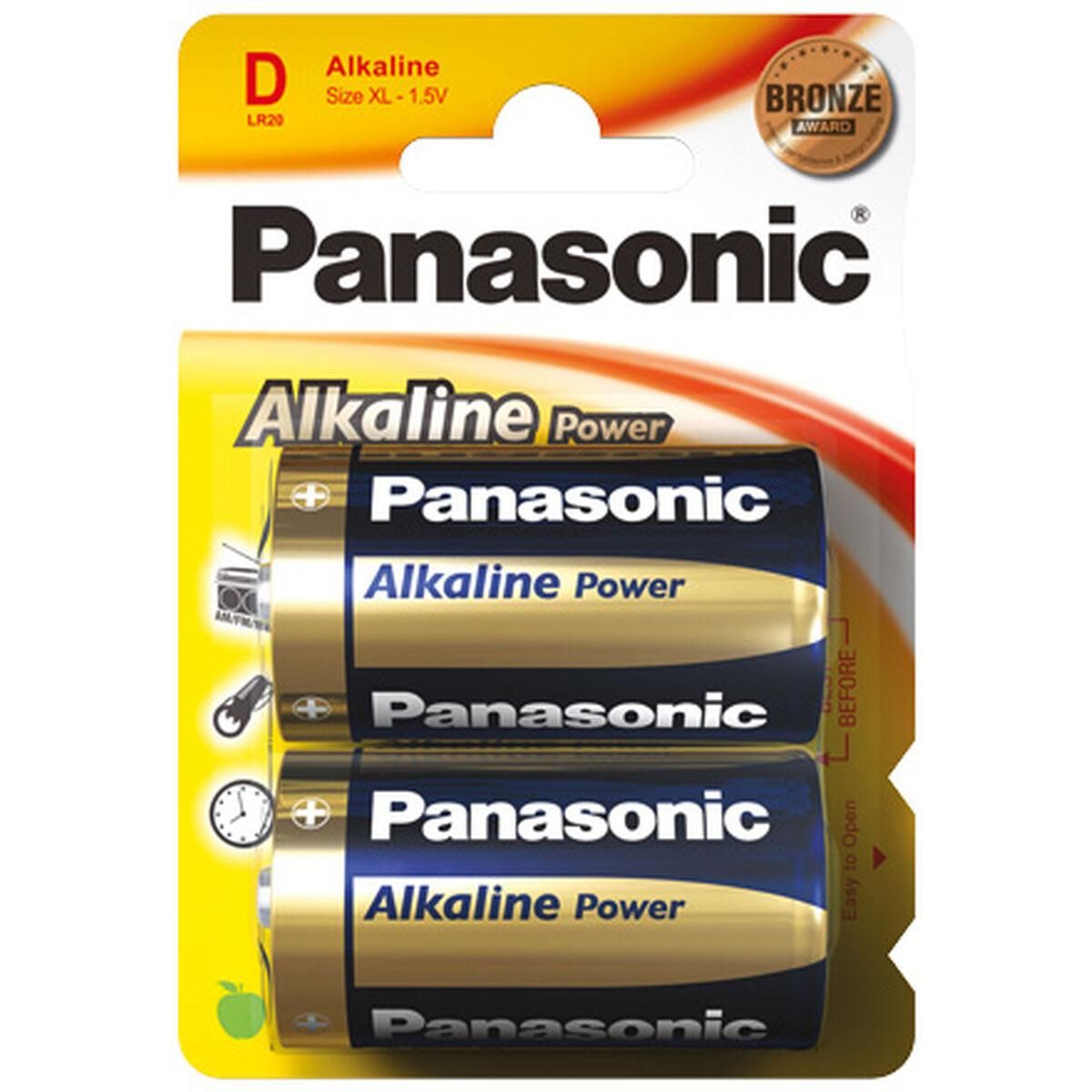 Alkalinebatterier Panasonic Corp. Bronze LR20 1,5 V Type D (2 enheder)