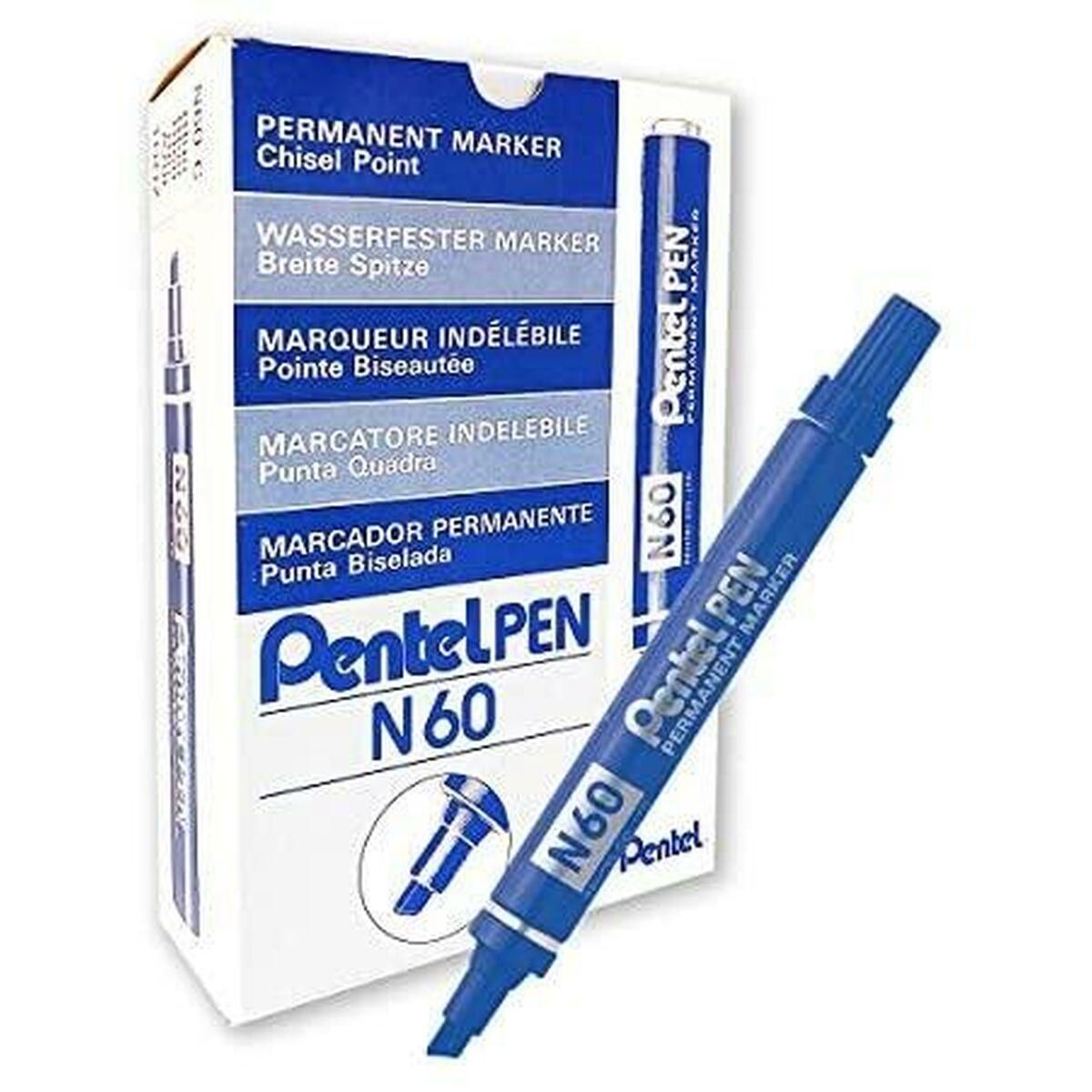 Sprittusch Pentel N60 Blå 12 Dele