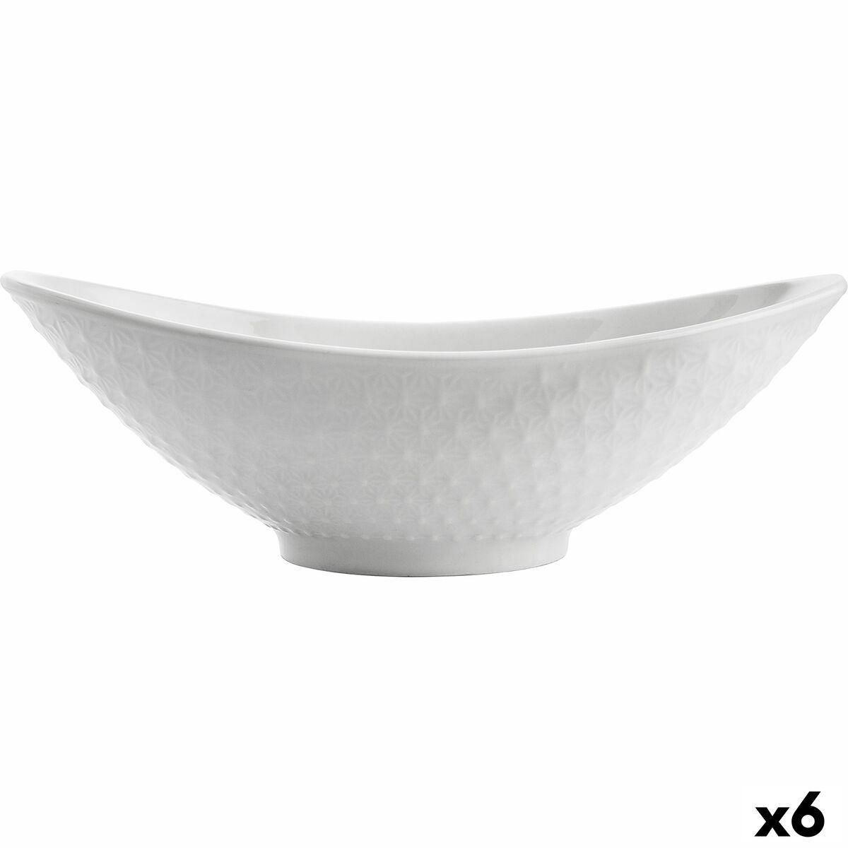 Fad Quid Gastro Oval Keramik Hvid (21,5 x 12,5 x 7 cm) (6 enheder)