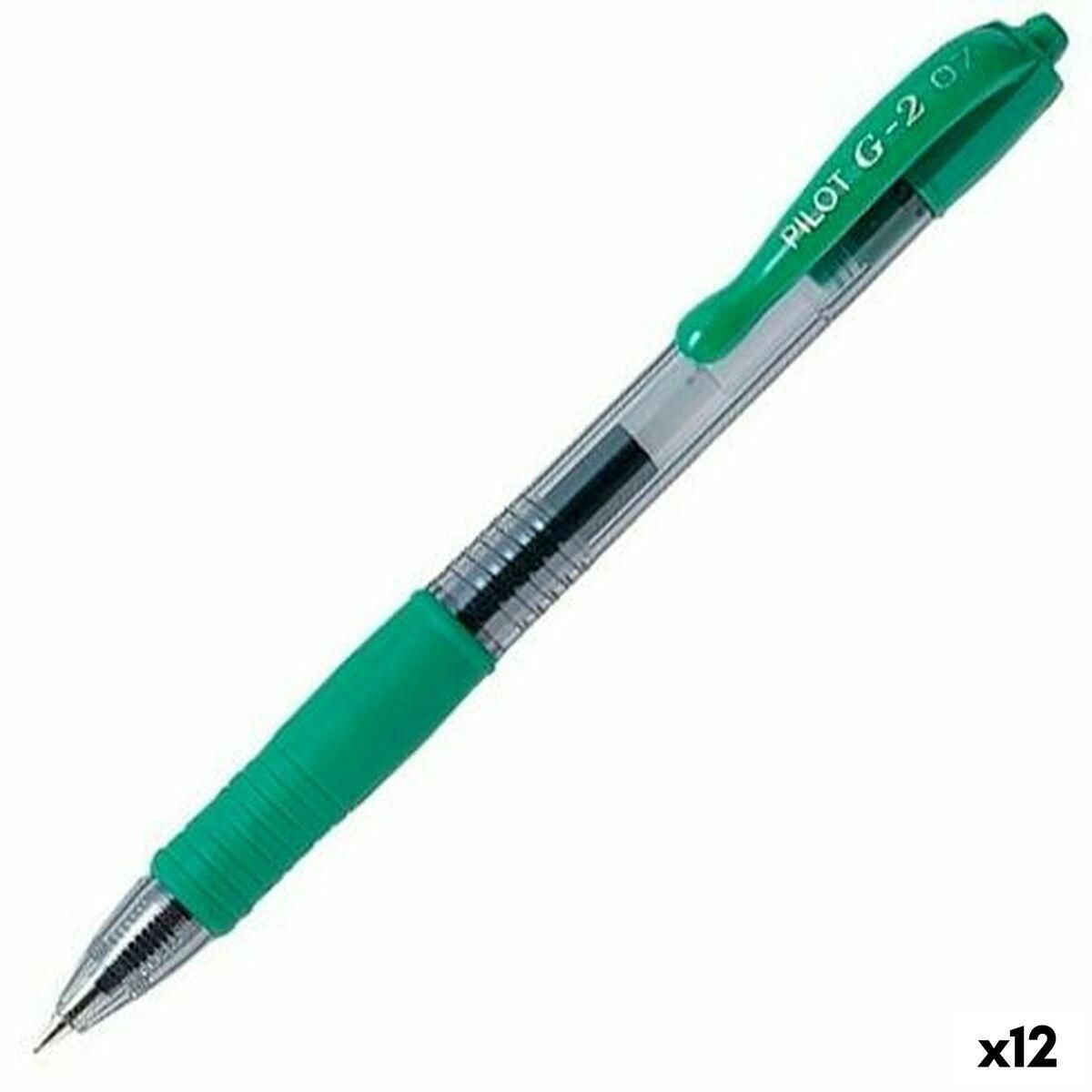 Gel kuglepen Pilot G-2 07 Grøn 0,4 mm (12 enheder)