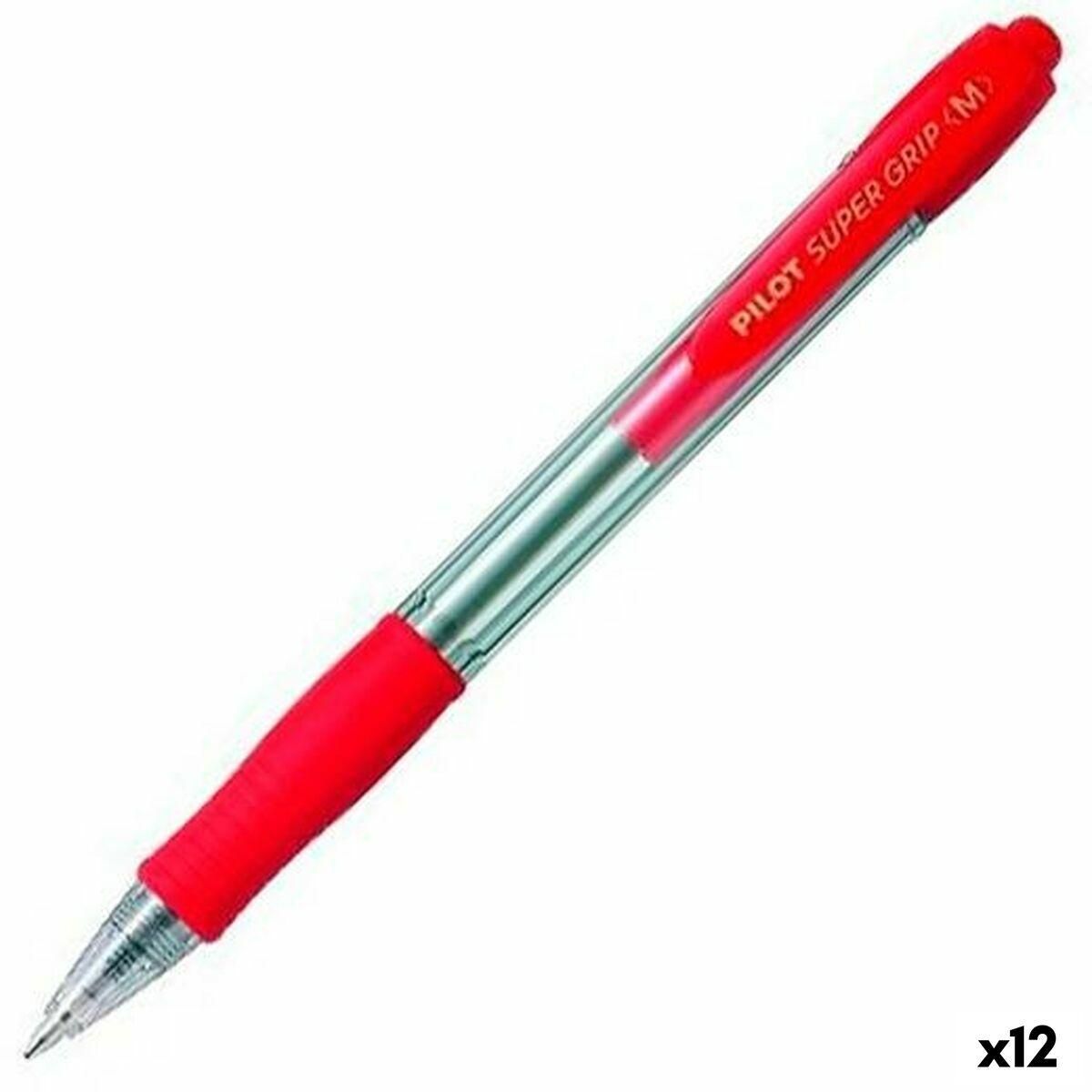 Kuglepen Pilot Supergrip Rød 0,4 mm (12 enheder)