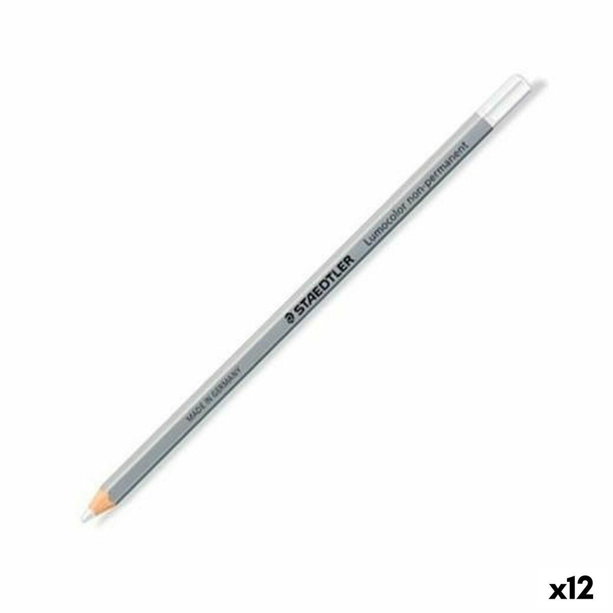 Overstregningstusch Staedtler Non-Permanent Hvid (12 enheder)