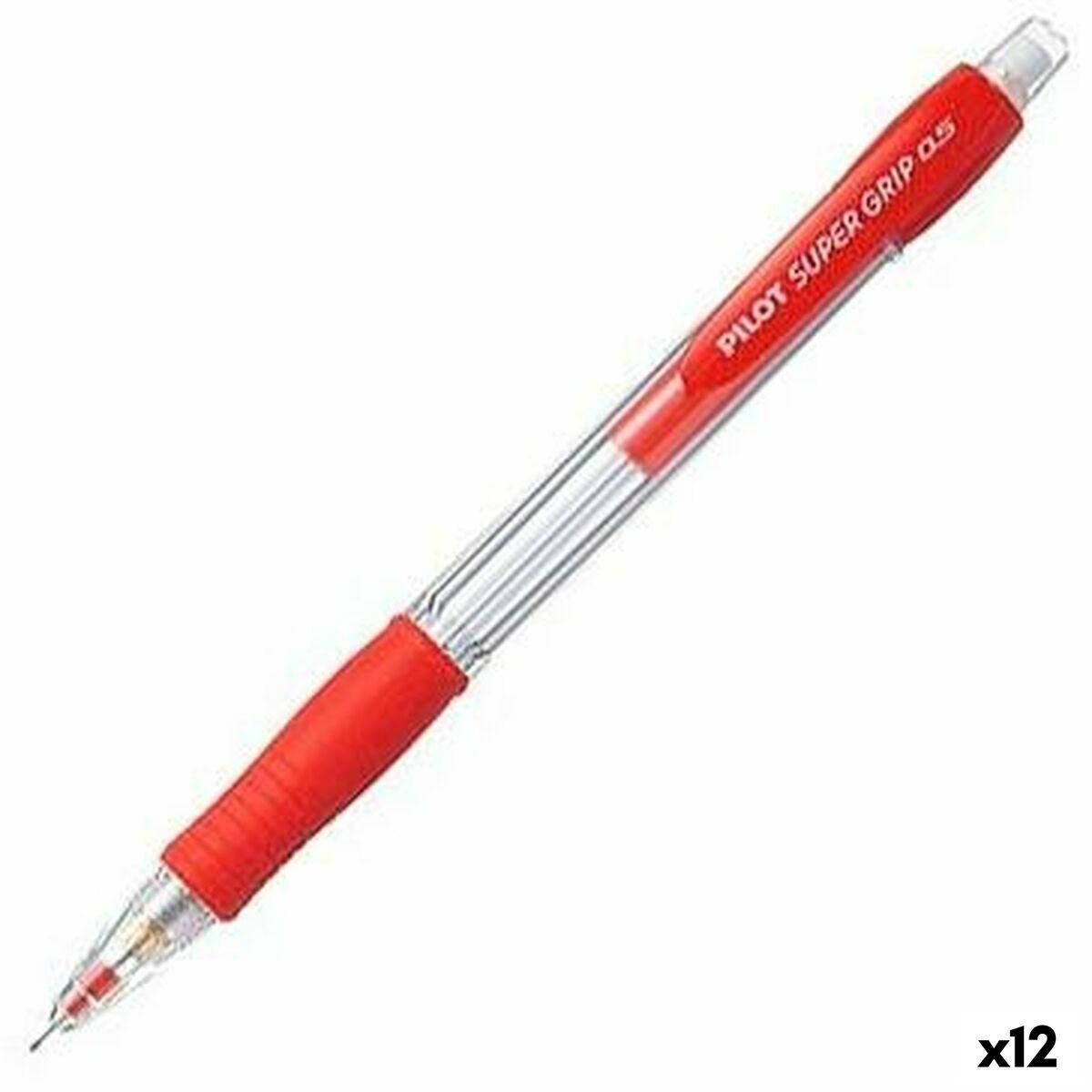 Stiftholder Pilot Super Grip Rød 0,5 mm (12 enheder)