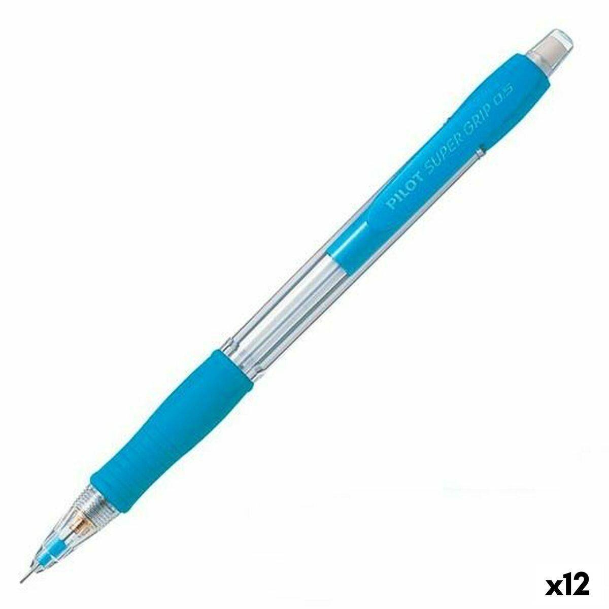 Stiftholder Pilot Super Grip Blå 0,5 mm (12 enheder)