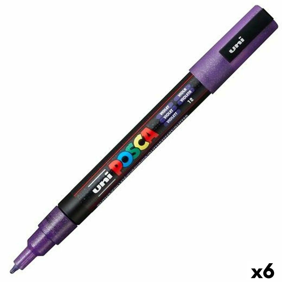 Markør POSCA PC-3ML Violet (6 enheder)