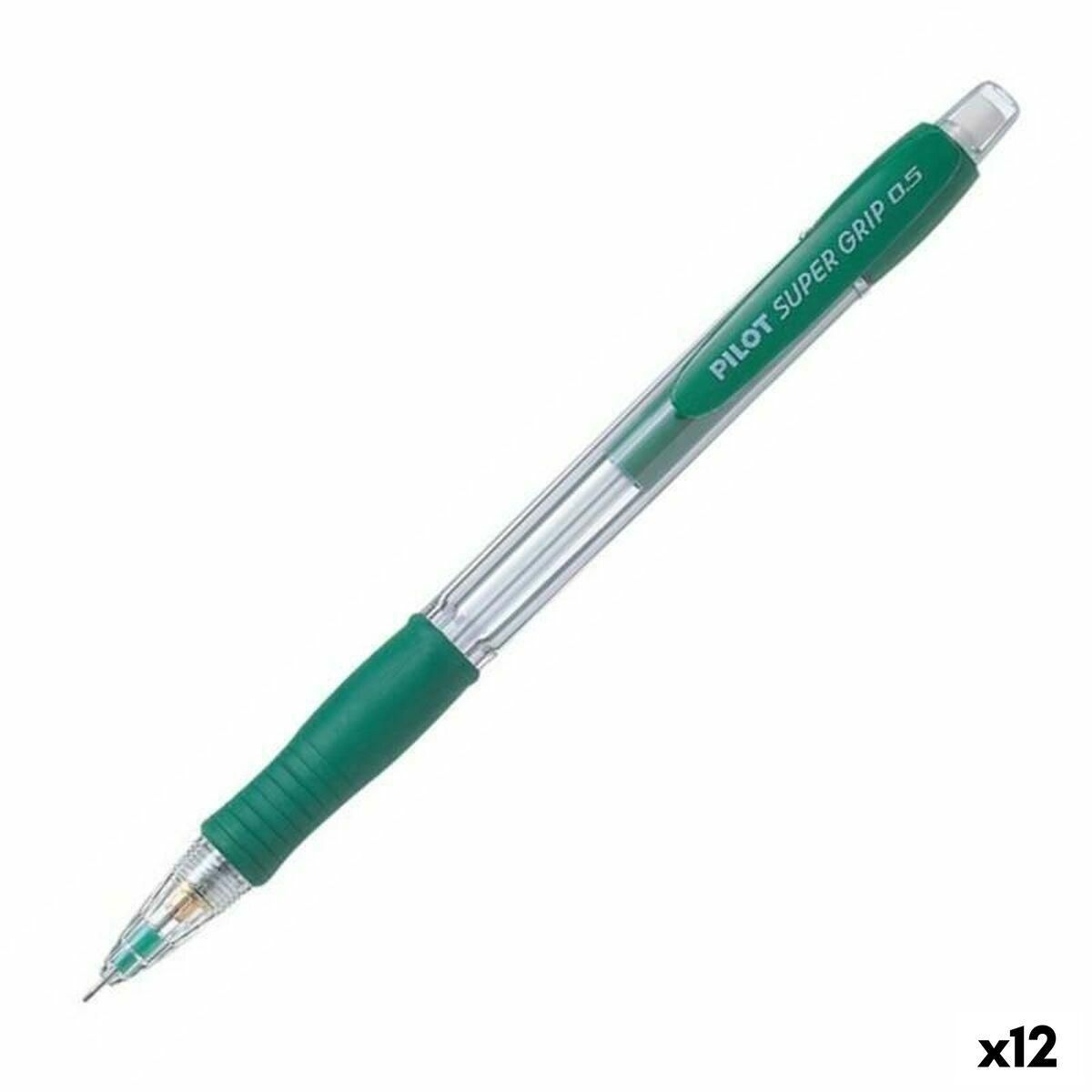 Stiftholder Pilot Super Grip Grøn 0,5 mm (12 enheder)