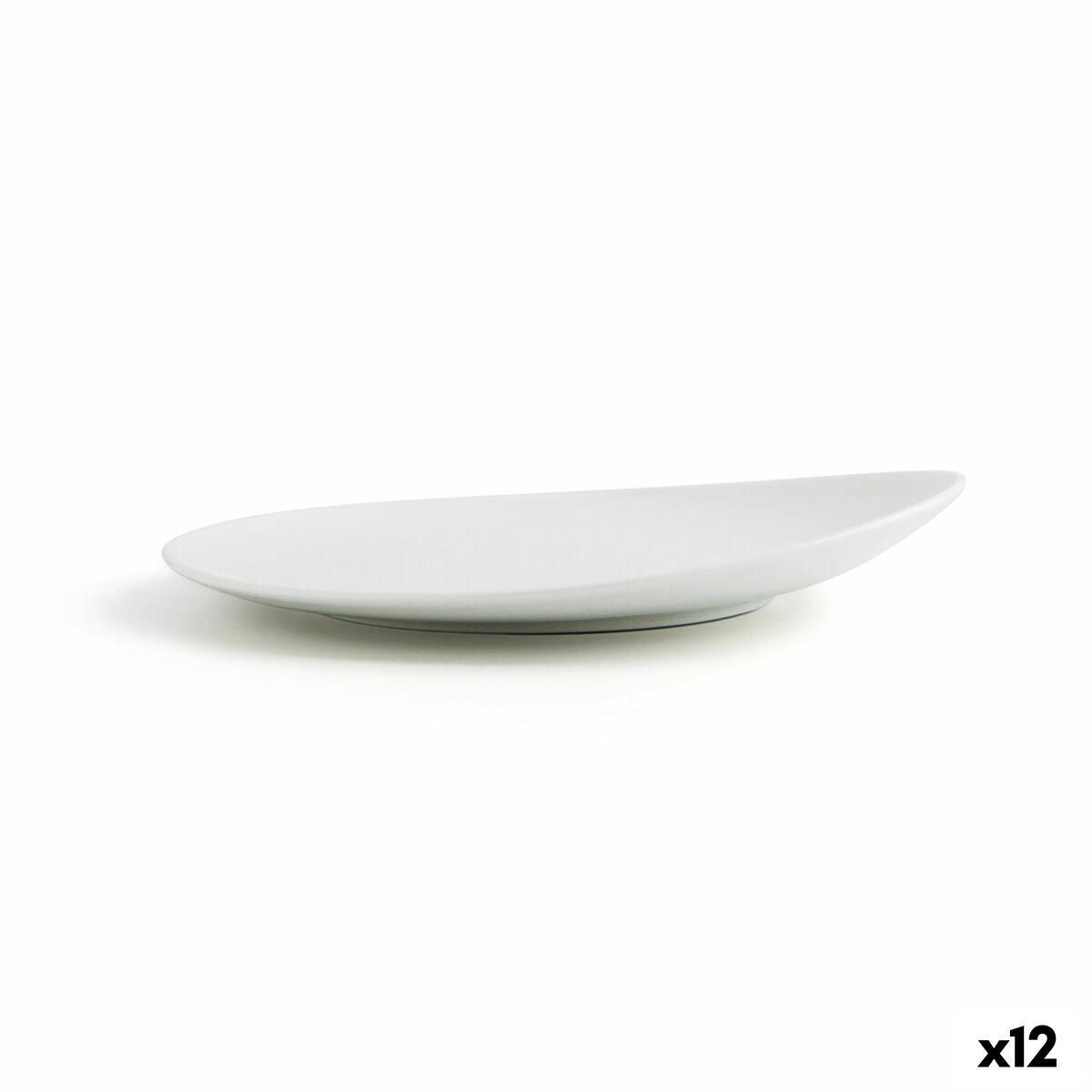 Flad Plade Ariane Vital Coupe Hvid Keramik Ø 21 cm (12 enheder)