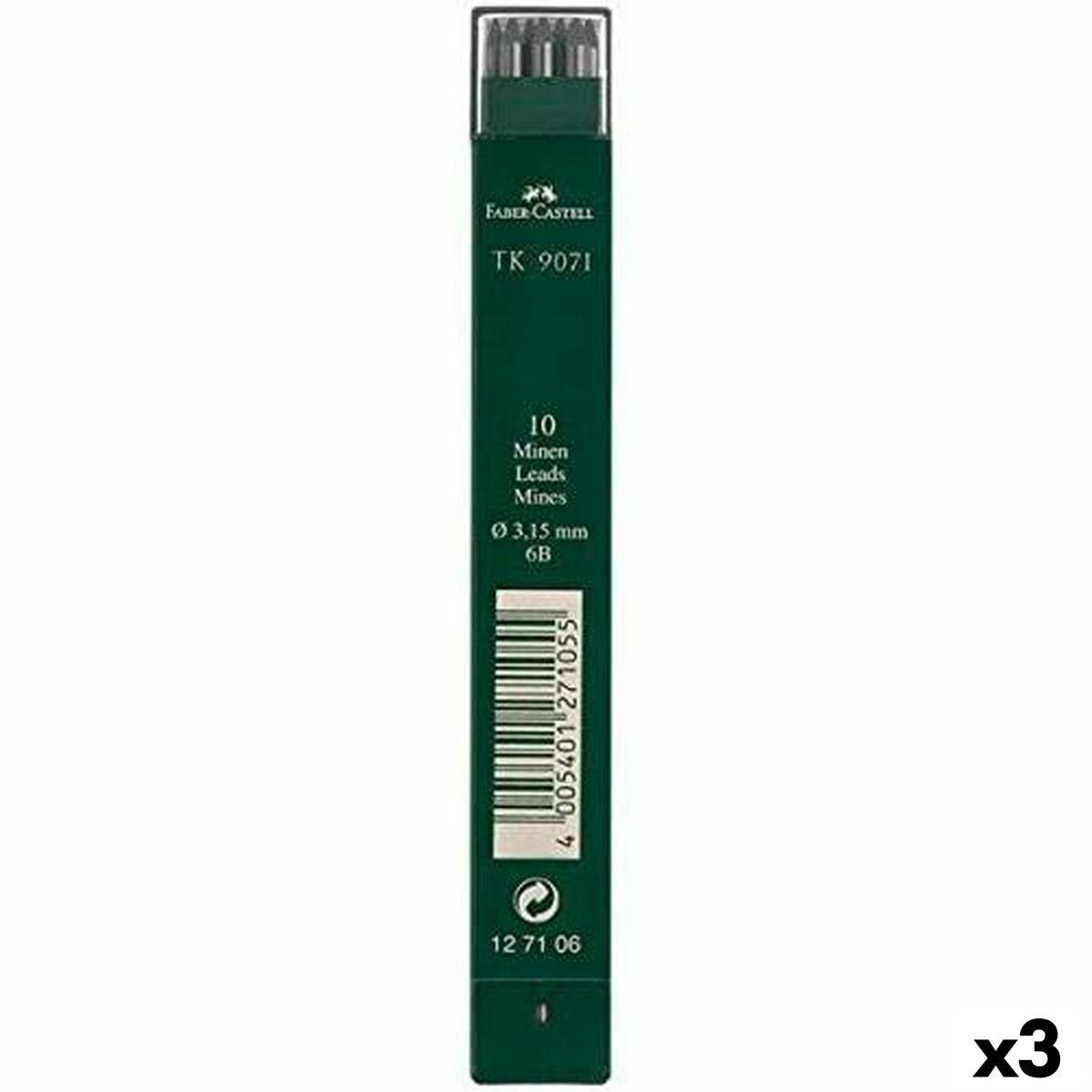 Bytte af blyant bly Faber-Castell Træ 3 Dele 6B