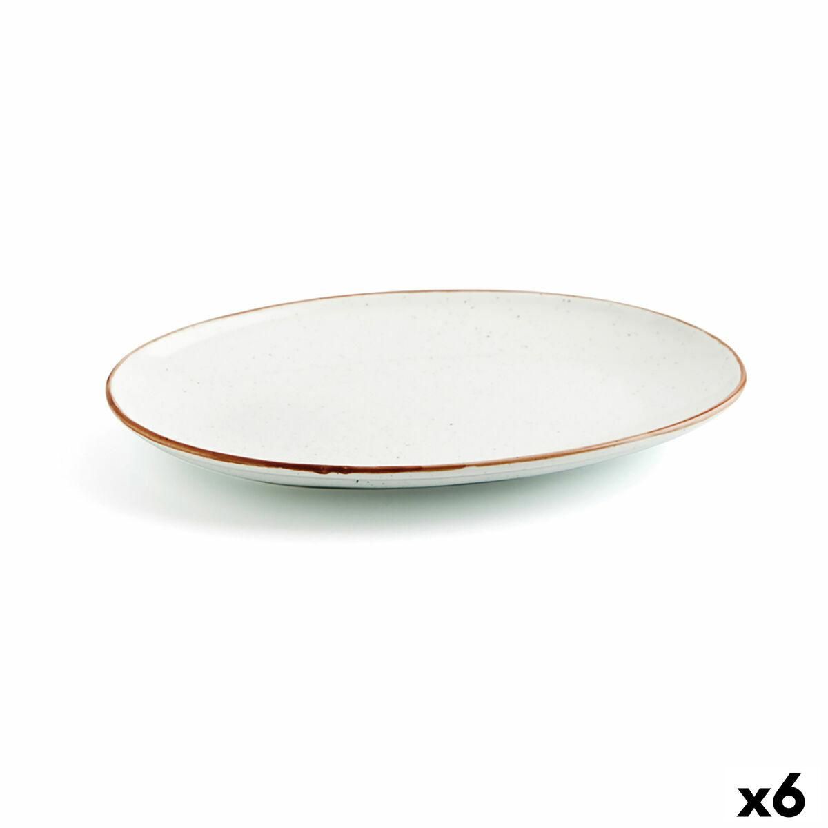 Fad Ariane Terra Oval Keramik Beige (Ø 32 cm) (6 enheder)