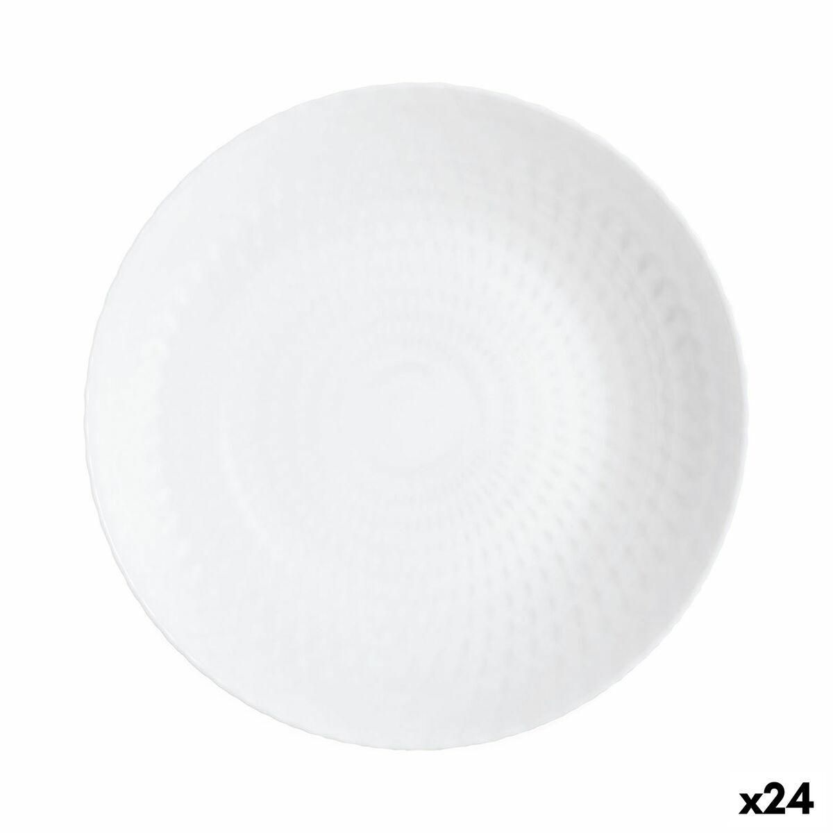 Dyb tallerken Luminarc Pampille Hvid Glas (20 cm) (24 enheder)