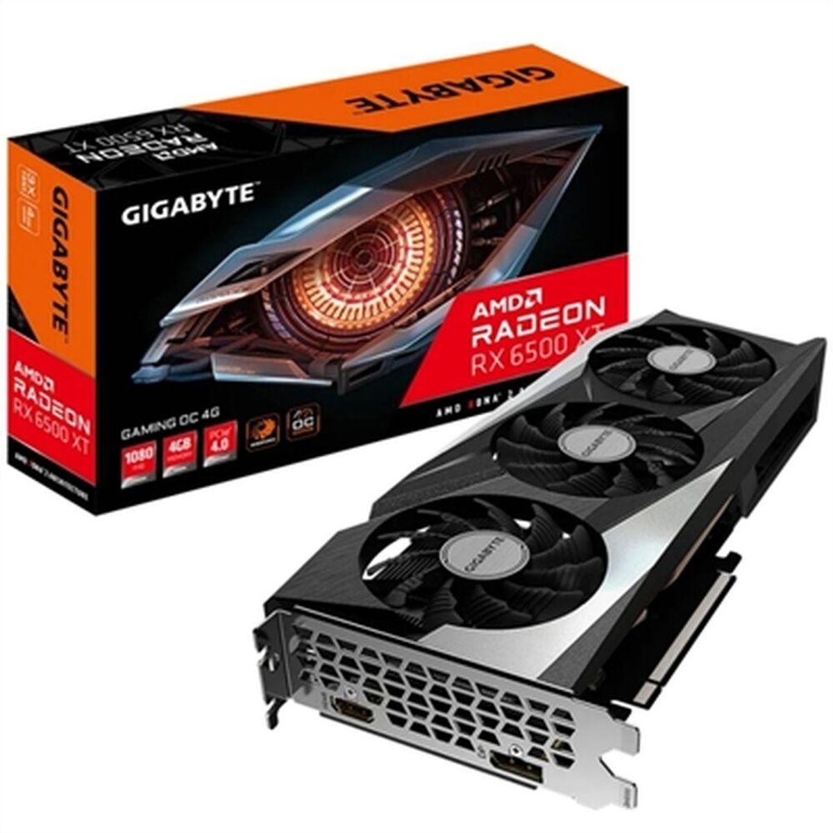 Grafikkort Gigabyte GV-R65XTGAMING OC-4GD 4 GB 4 GB GDDR6