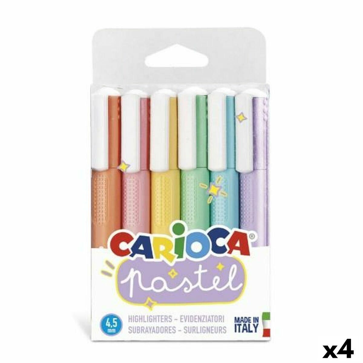 Sæt markører Carioca 6 Dele Multifarvet Pastel