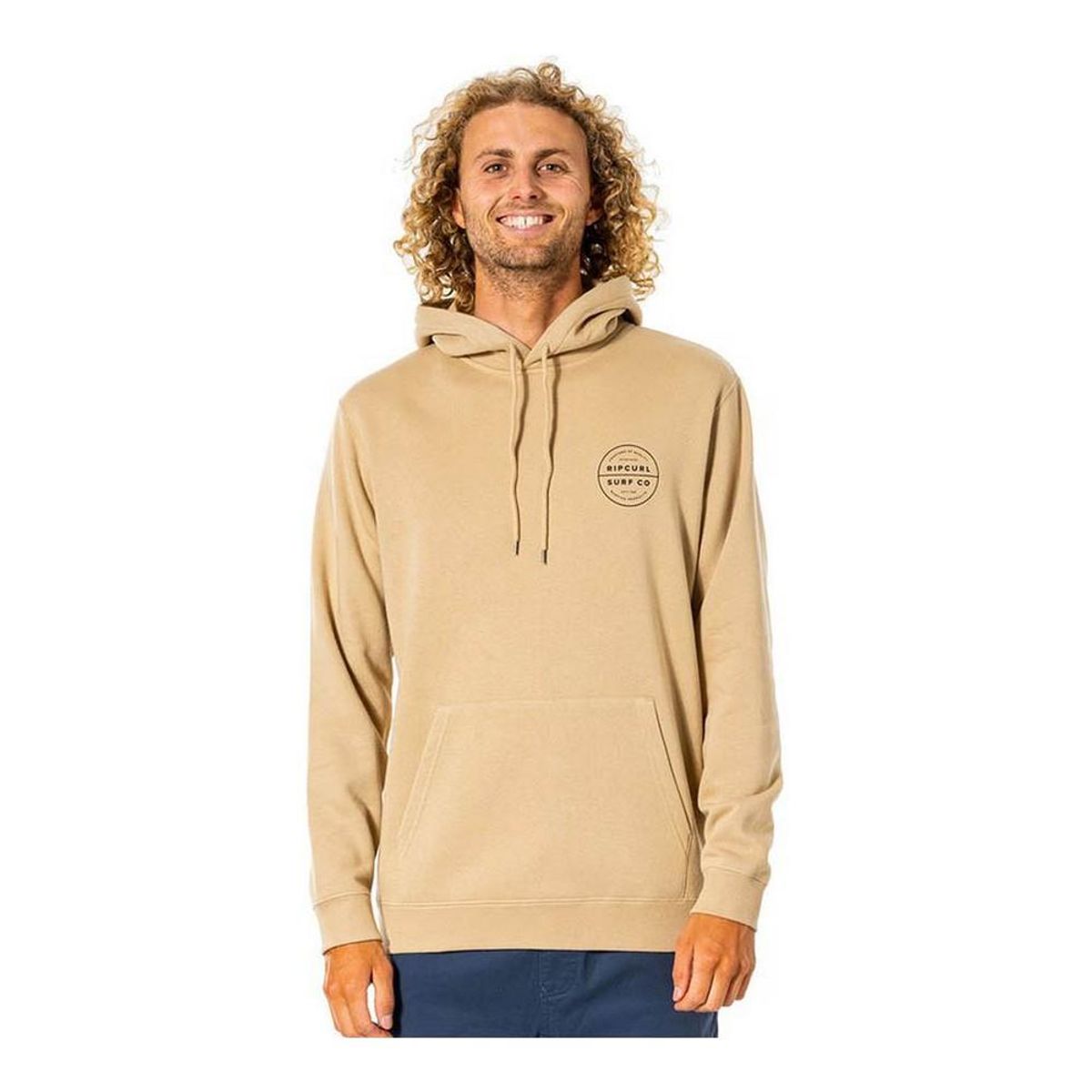 Hættetrøje til Mænd Rip Curl Re Entry Beige XXL