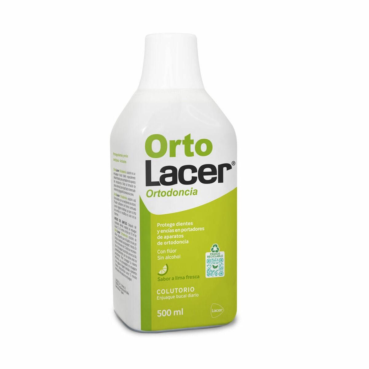 Mundskyllevand Lacer Ortolacer Ortodontisk pleje Lime 500 ml