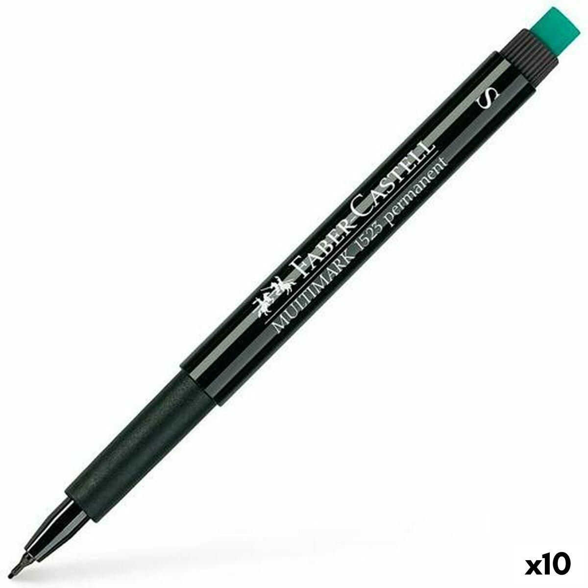 Sprittusch Faber-Castell Multimark 1523 S Sort (10 enheder)