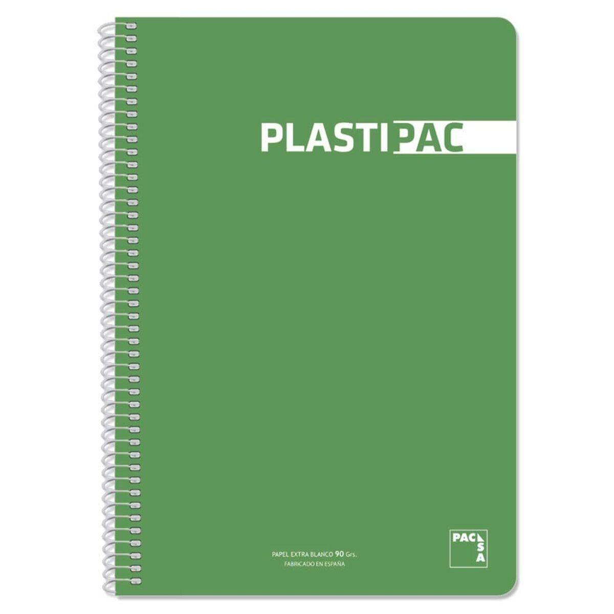 Notesbog Pacsa Plastipac Lysegrøn Din A4 5 Dele 80 Ark