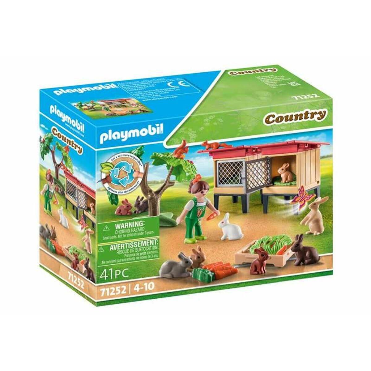 Playset Playmobil 71252 Country Rabbit Hutch 41 Dele