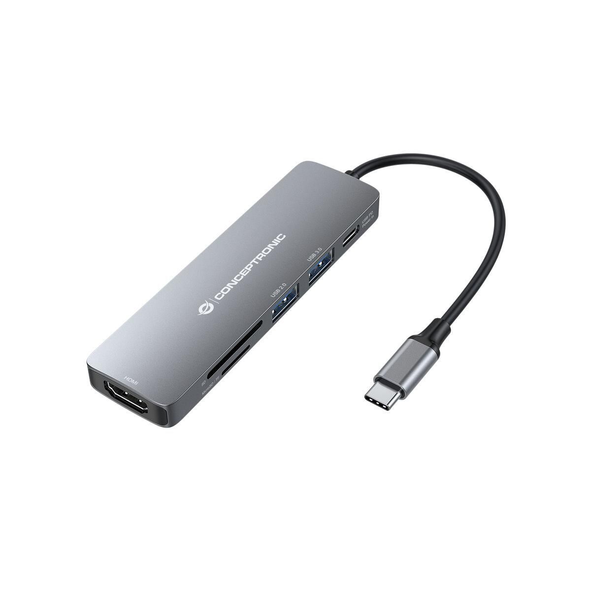 USB Hub Conceptronic DONN11G Grå