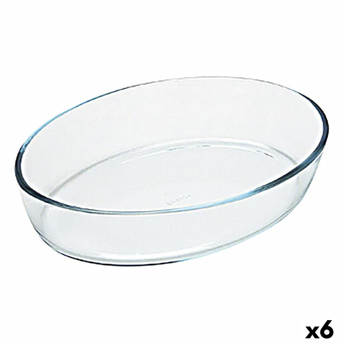 Ovn Fad Pyrex Classic Vidrio Gennemsigtig Glas Oval 35 x 24 x 7 cm (6 enheder)