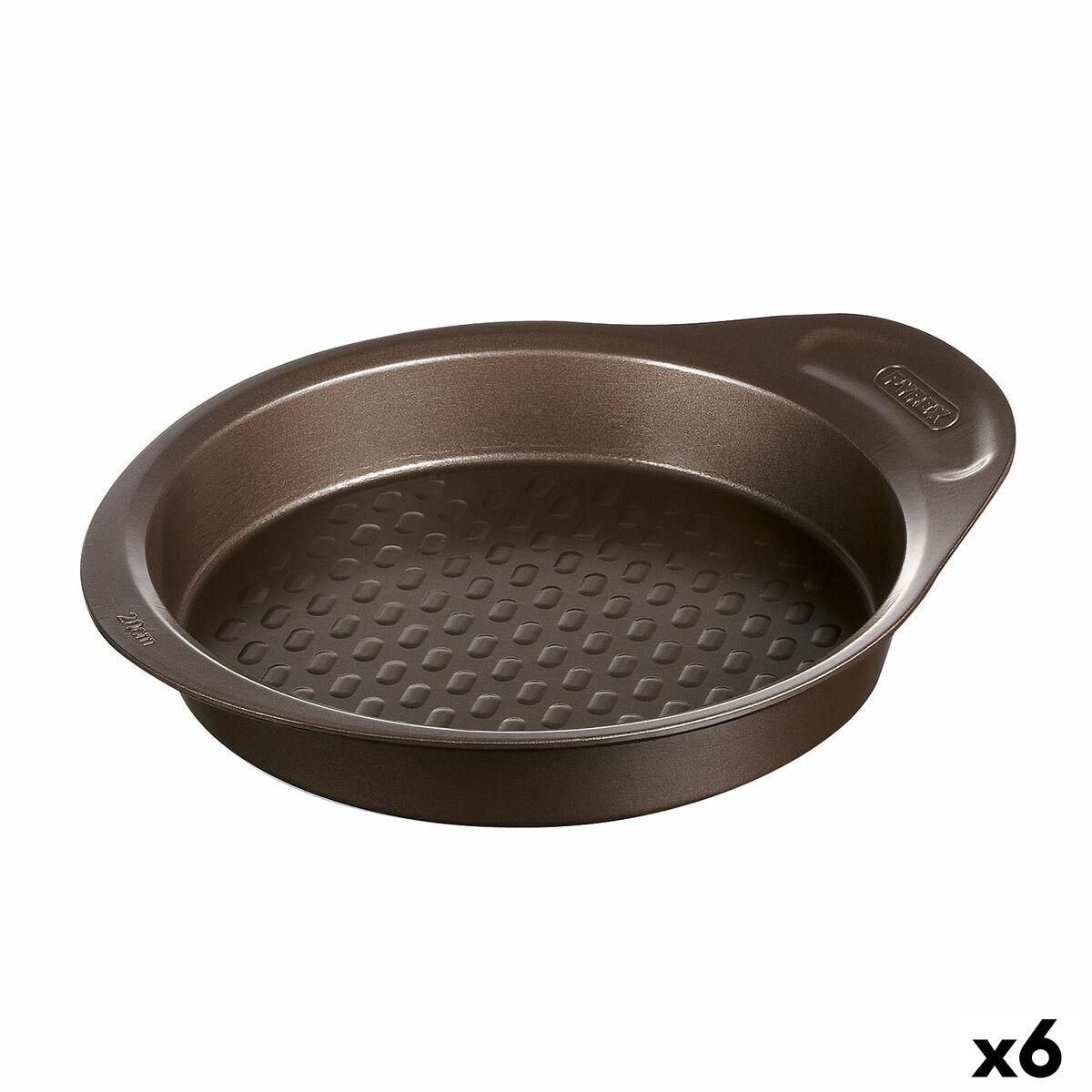 Kageform Pyrex Asimetria Sort Metal Cirkulær Ø 26 cm 6 enheder