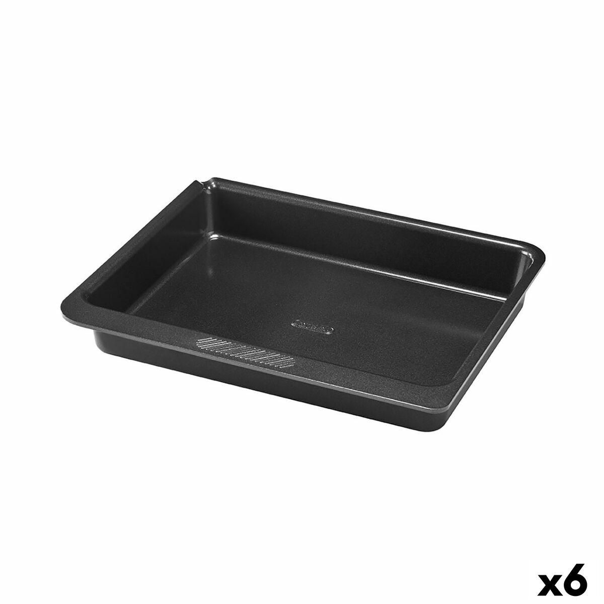 Bageform Pyrex Magic Firkantet Rektangulær Sort Metal 24 x 24 cm (6 enheder)