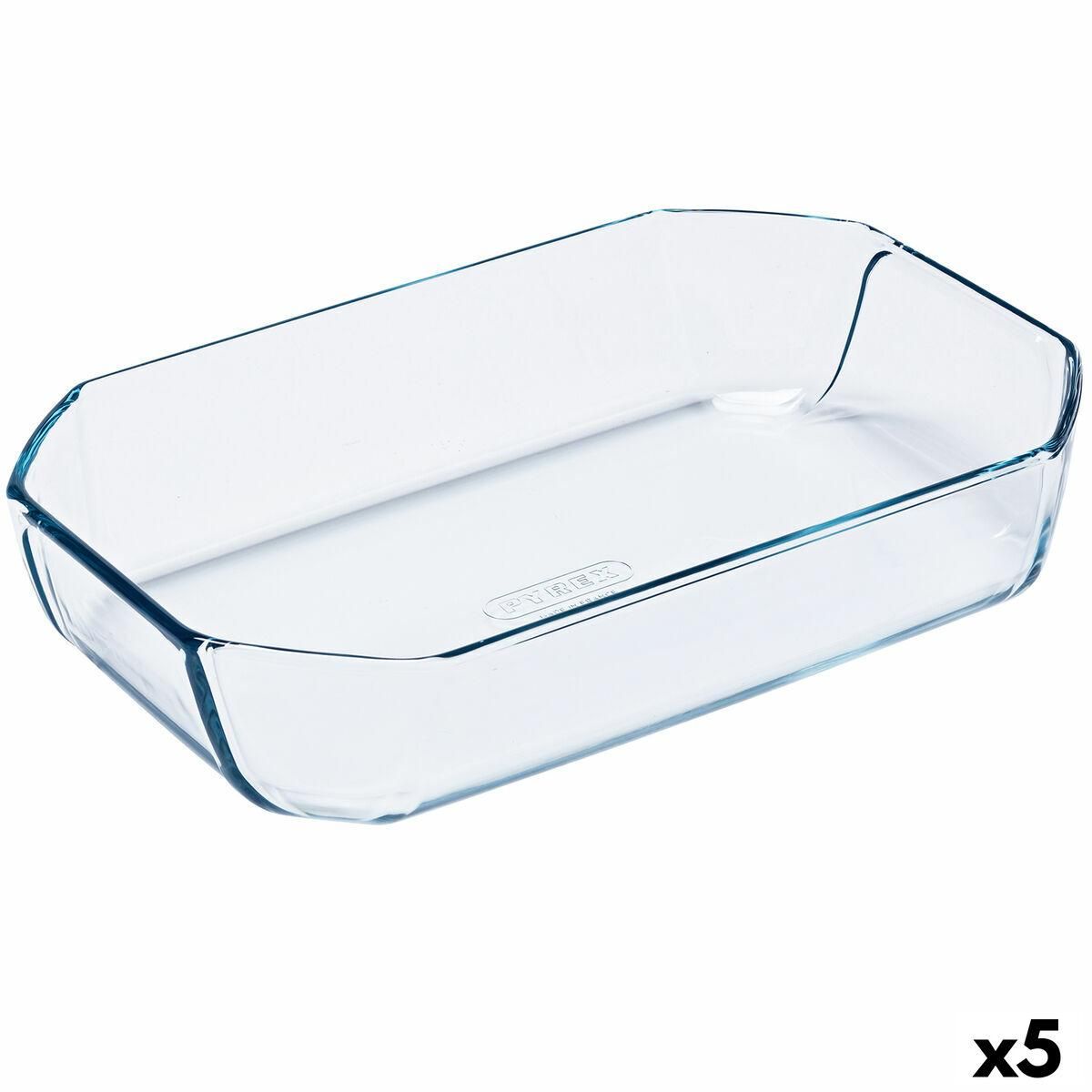 Ovn Fad Pyrex Inspiration Gennemsigtig Glas Rektangulær 30 x 20 x 6,45 cm (5 enheder)