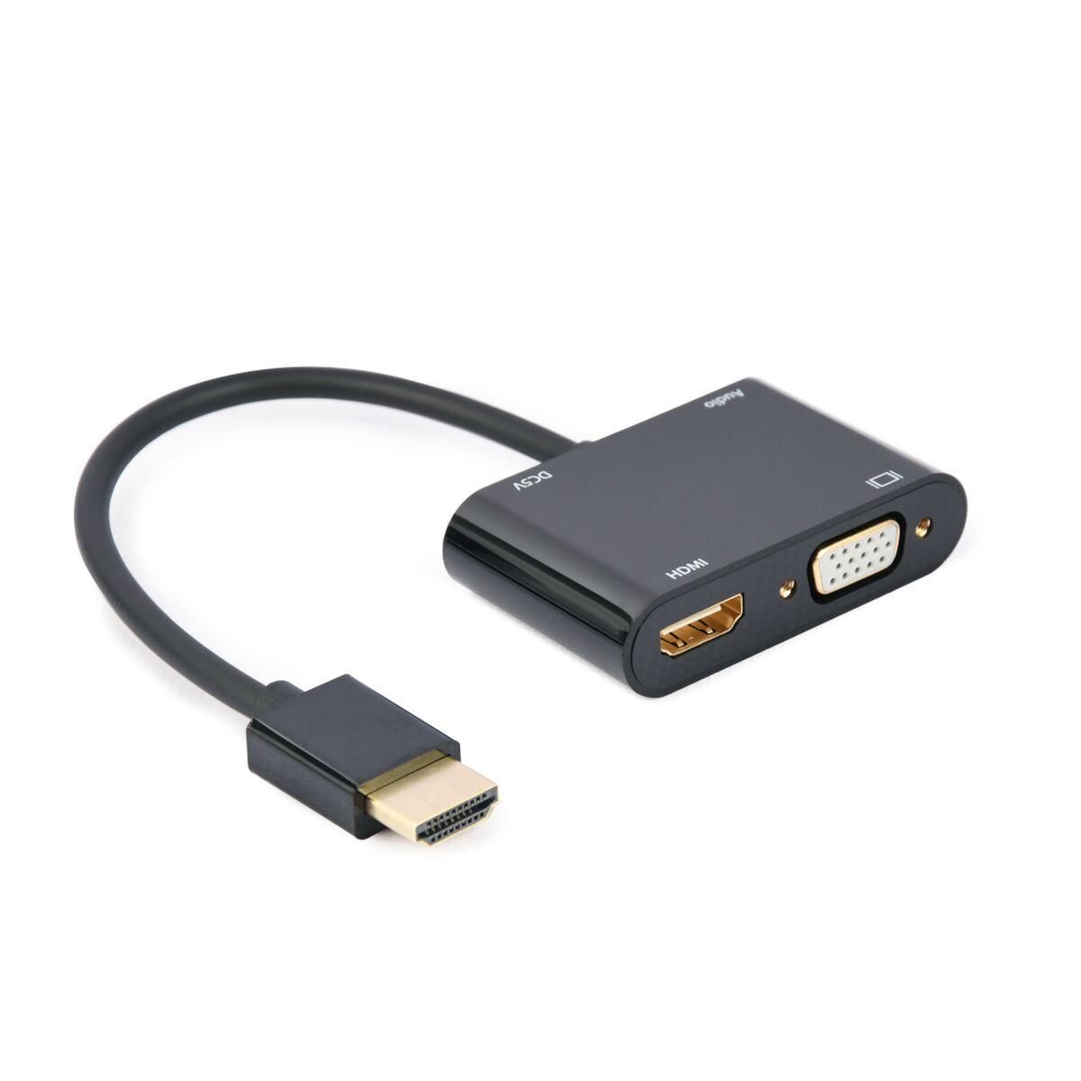 HDMI til VGA GEMBIRD A-HDMIM-HDMIFVGAF-01 Sort