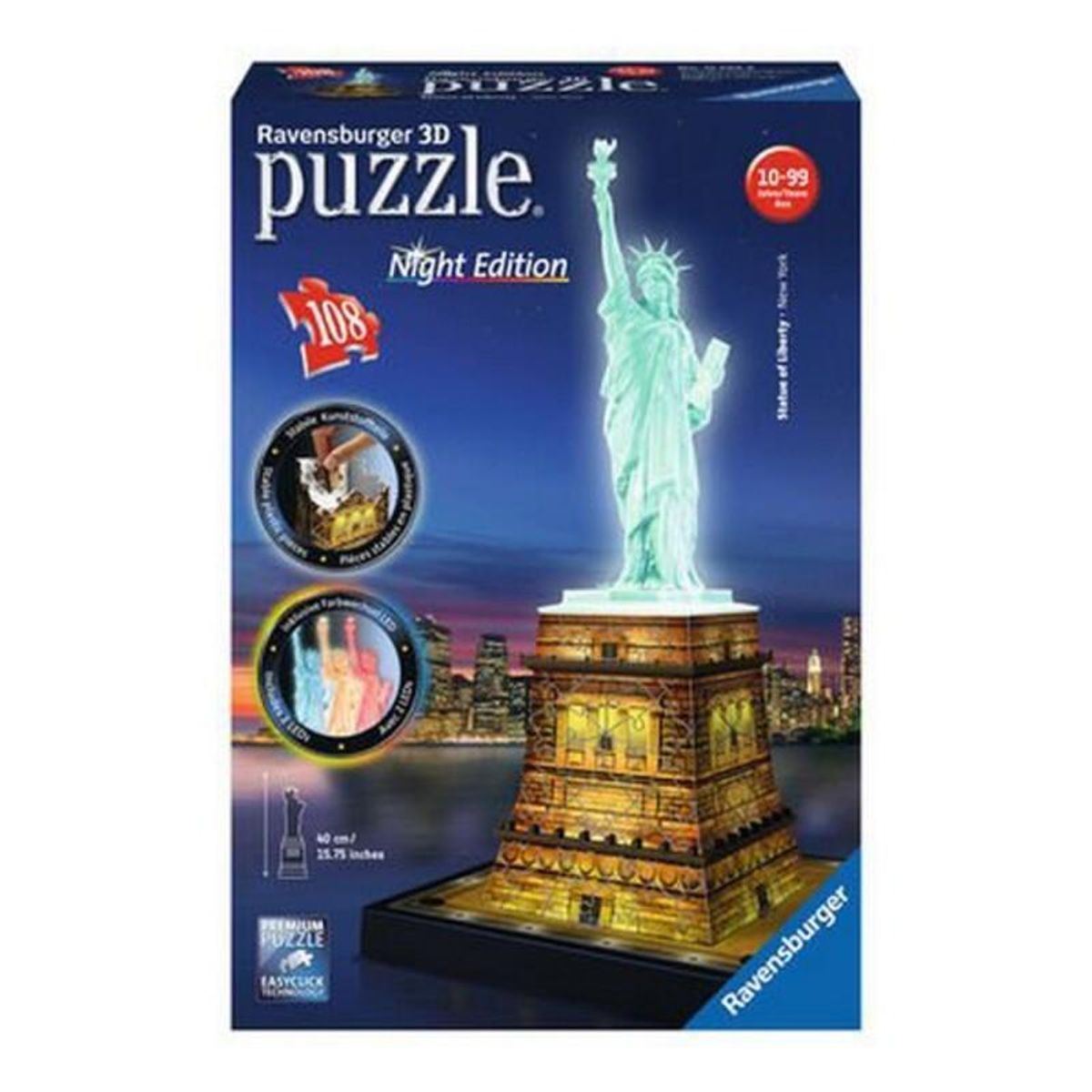 3D Puslespil Night Edition Ravensburger 12596 (108 stk) 216 Dele