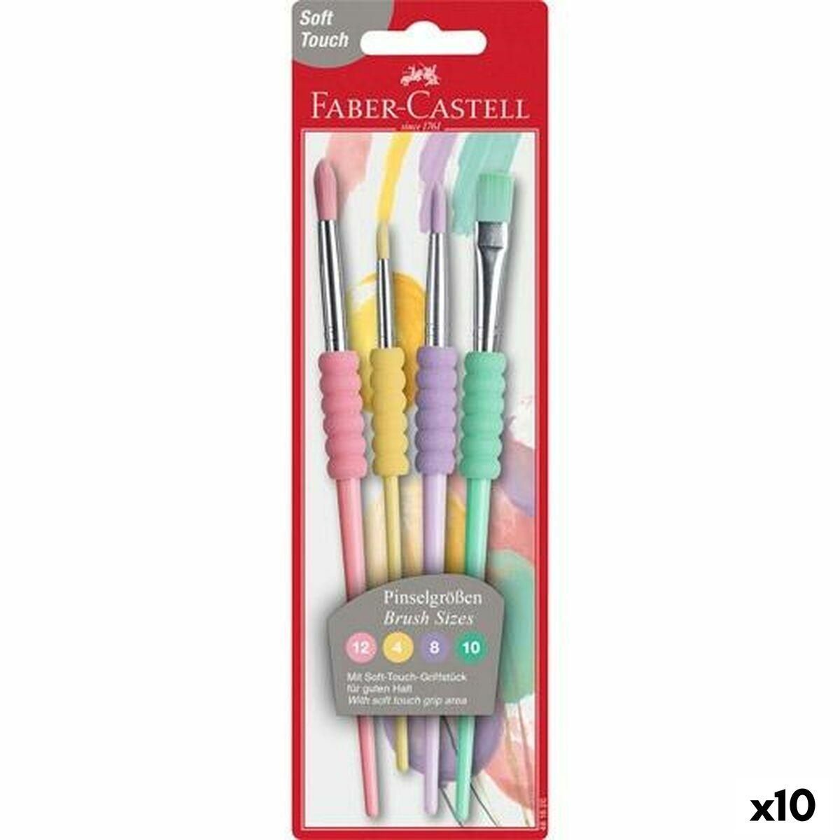 Pensler Faber-Castell 4 Dele Pastel (10 enheder)