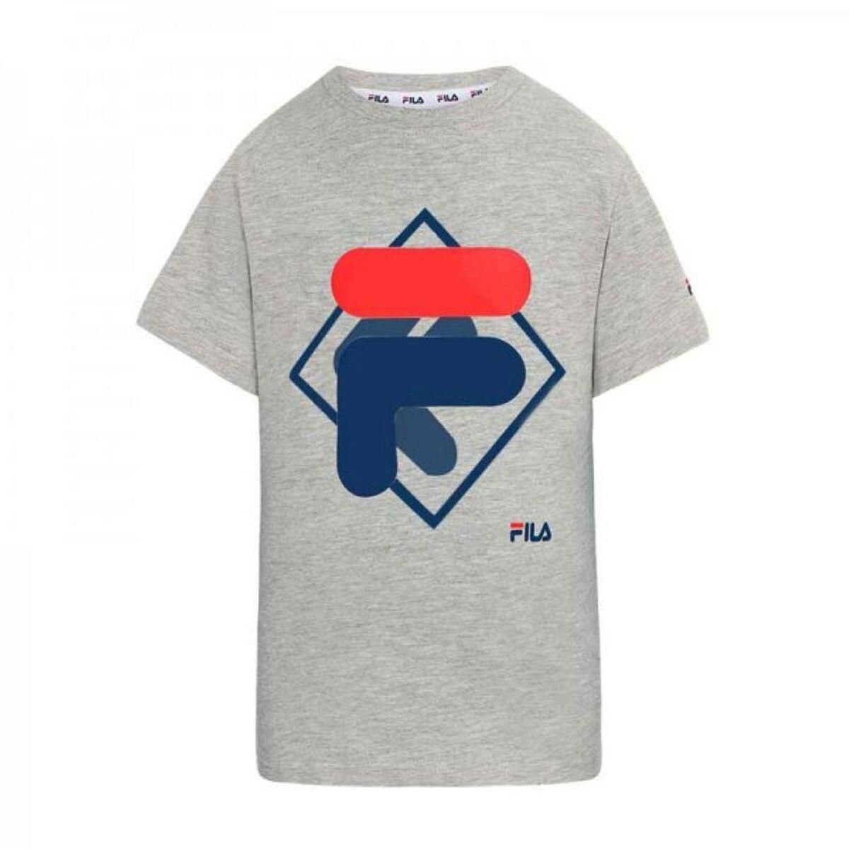 Børne Kortærmet T-shirt Fila FAT0340 80000 Grå 14 år