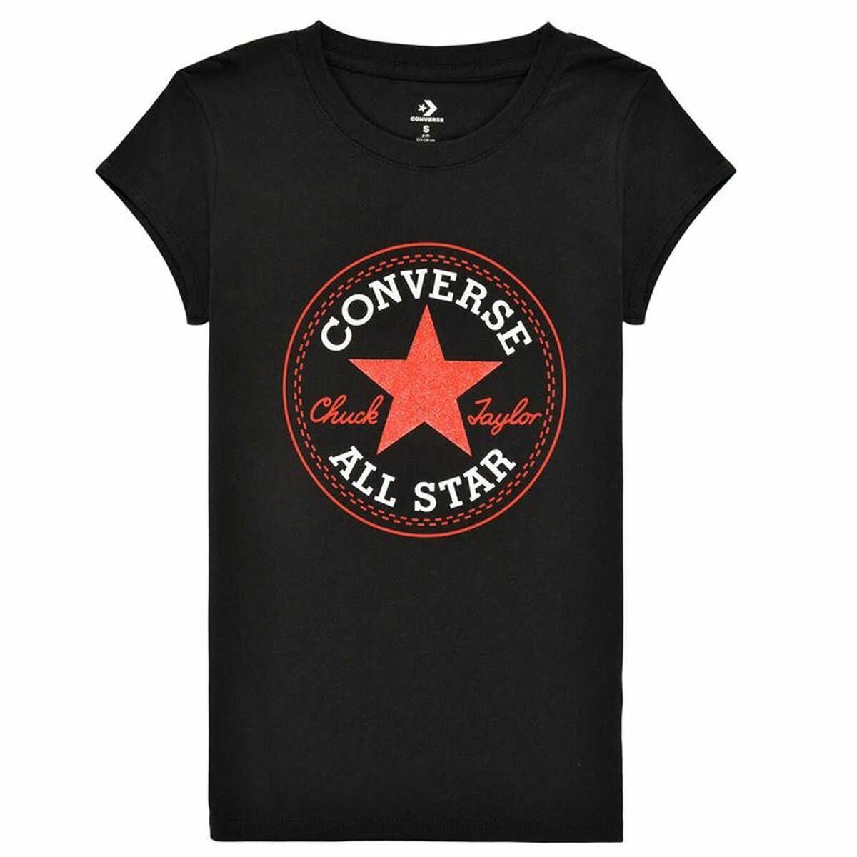 Børne Kortærmet T-shirt Converse Timeless Sort 10-12 år