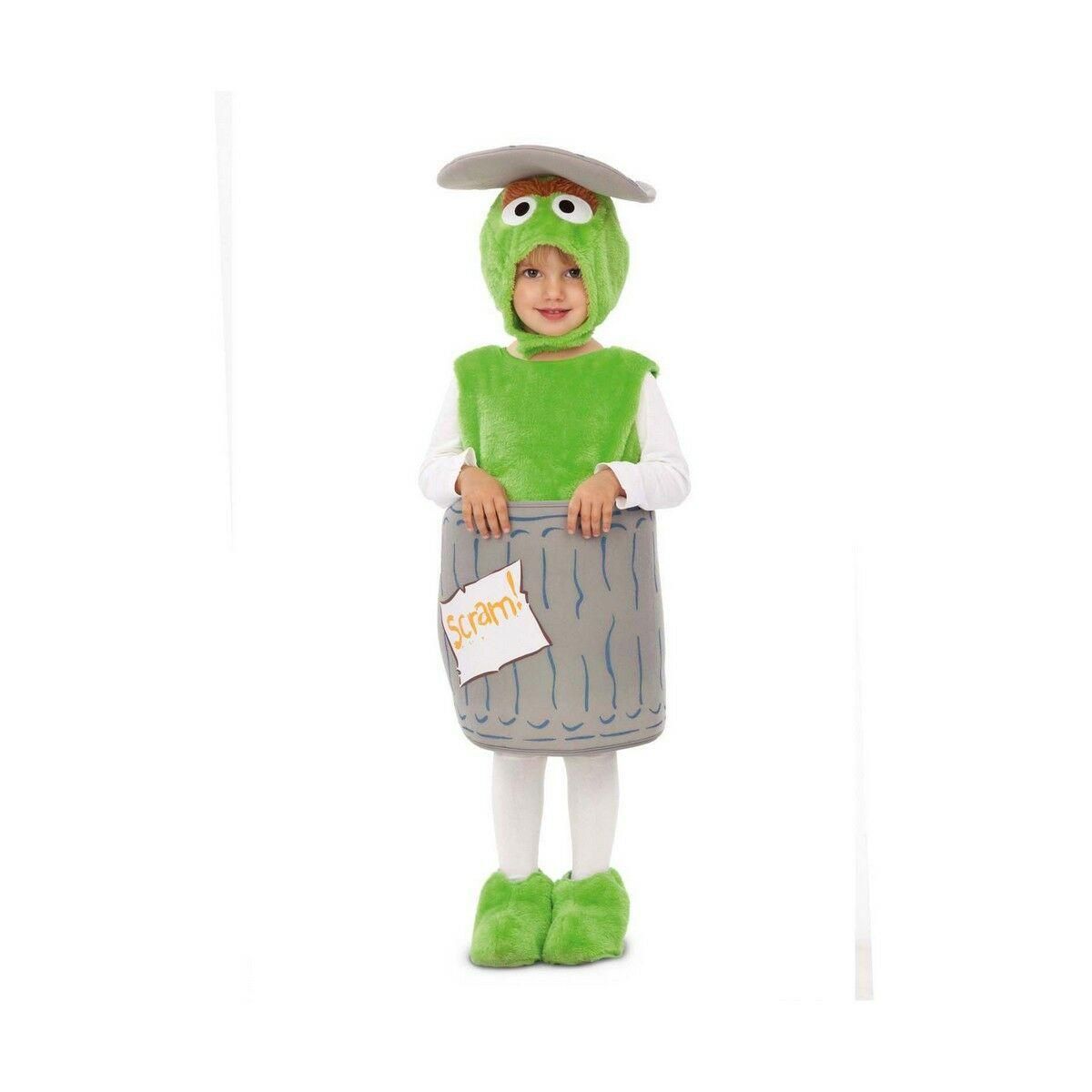 Kostume til babyer Oscar the Grouch Sesame Street Grøn (4 Dele) 3-4 år