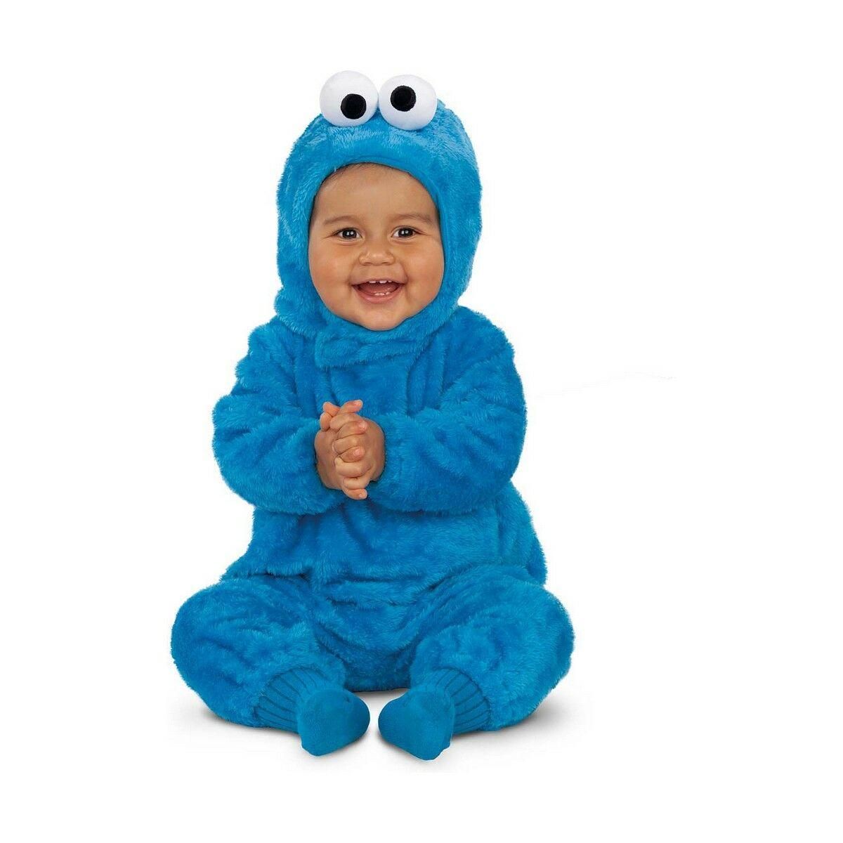 Kostume til babyer Cookie Monster Sesame Street (2 Dele) 0-6 måneder