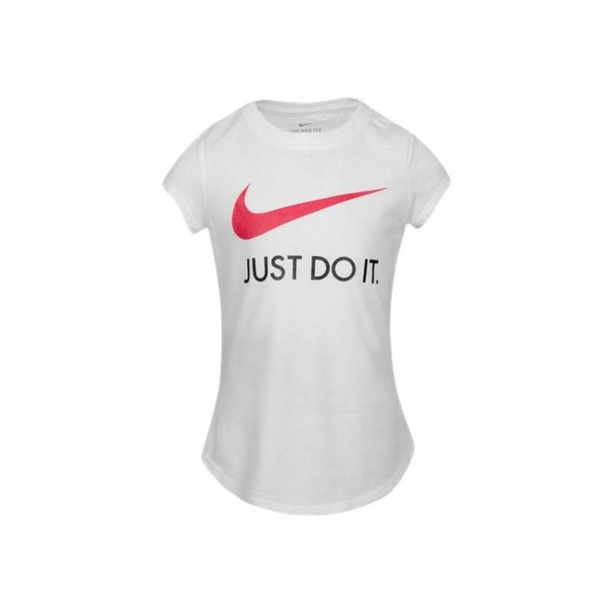 Børne Kortærmet T-shirt Nike Swoosh JDI Hvid 6 år