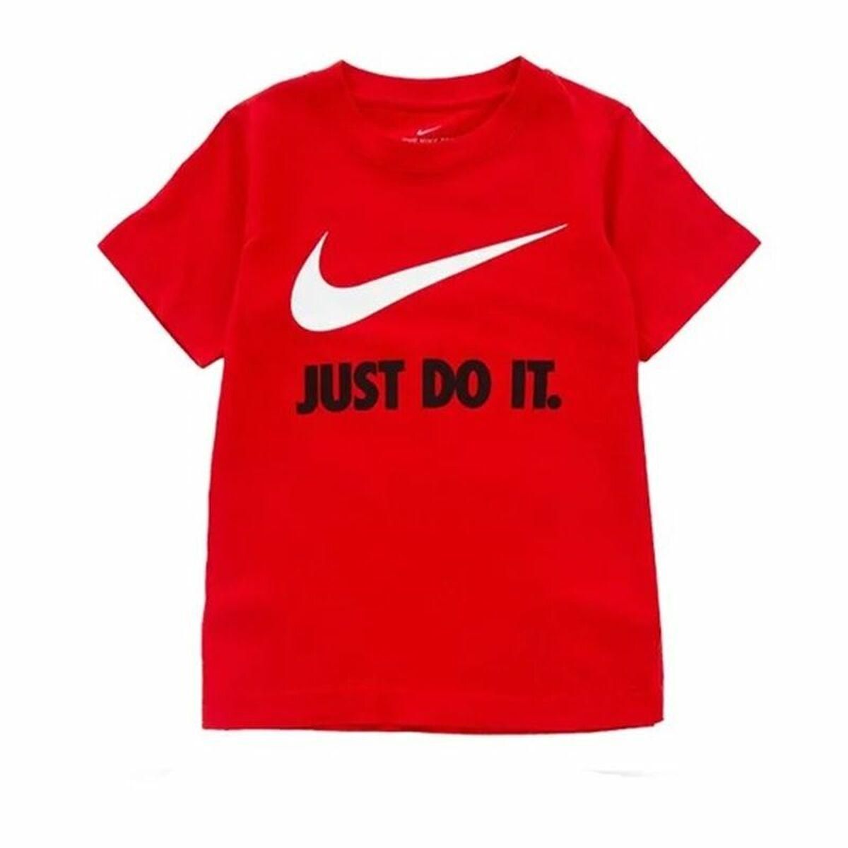 Børne Kortærmet T-shirt Nike Swoosh Rød 6 år