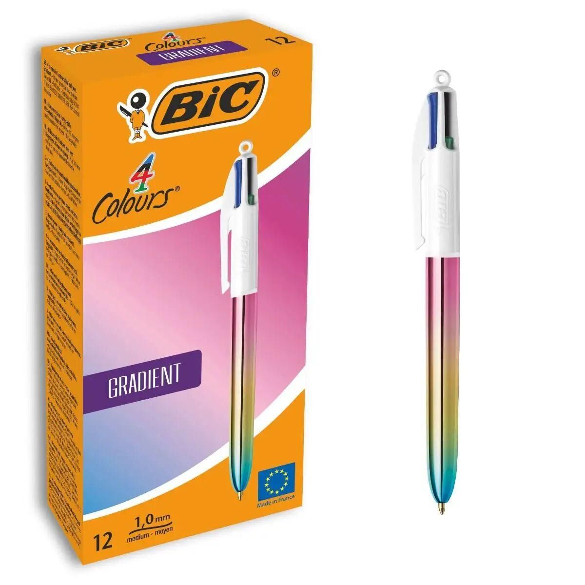 Kuglepen Bic Gradient Multifarvet 0,32 mm (12 Dele)