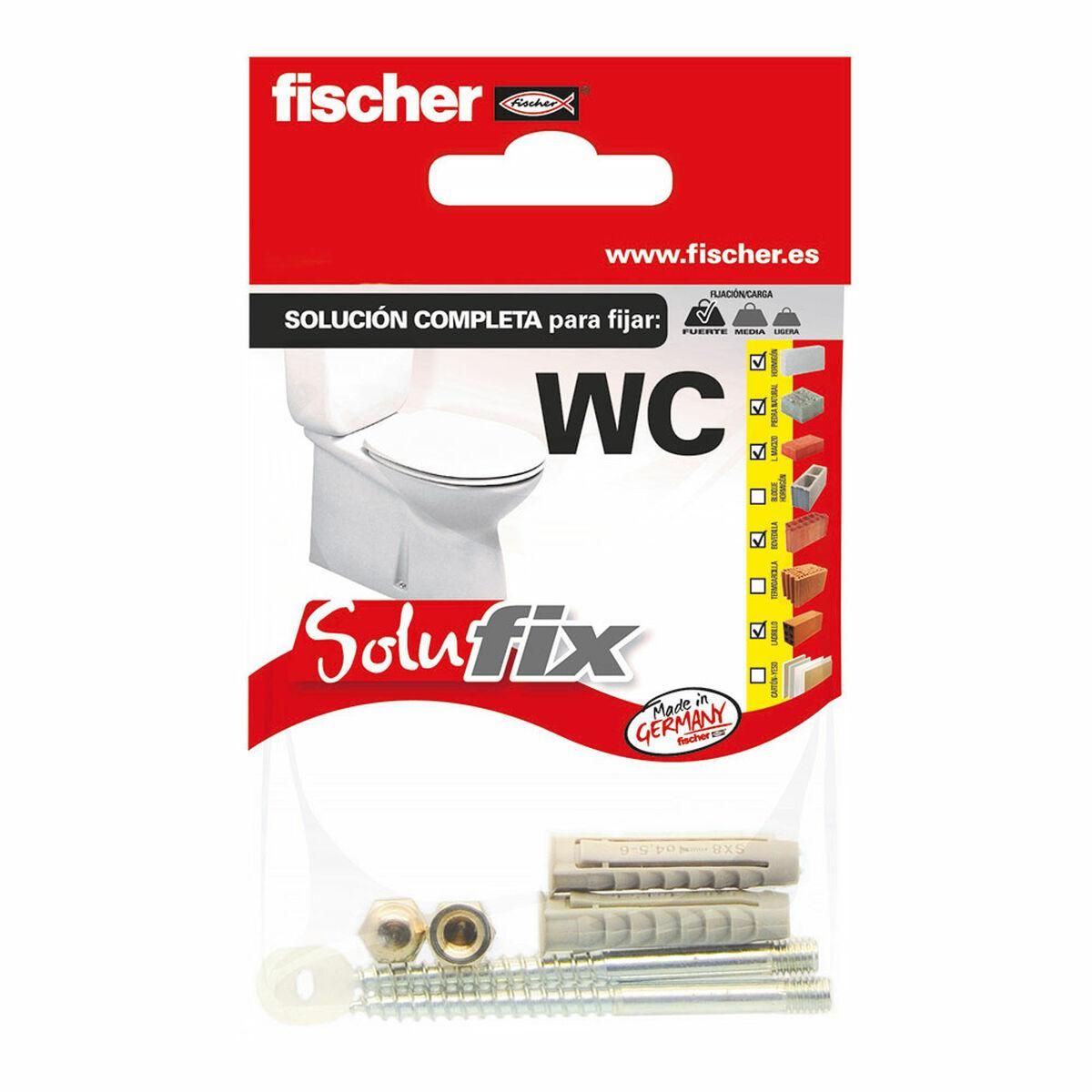 Fastgørelsessæt Fischer Solufix 502696 Toilet 6 Dele