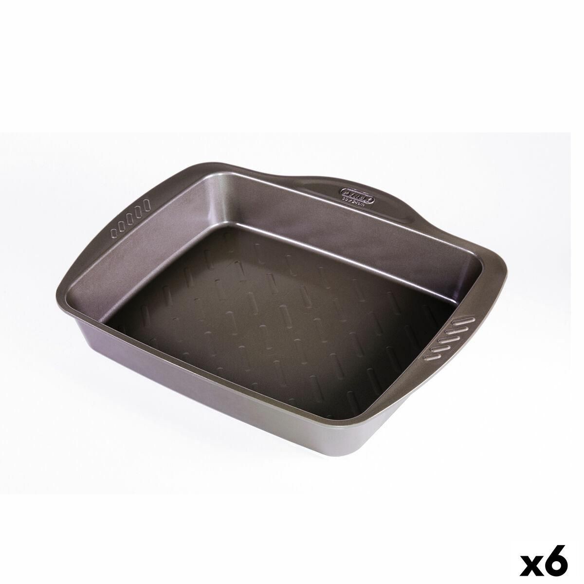 Ovn Fad Pyrex Asimetria Rektangulær Metal 6 enheder 40 x 31 cm