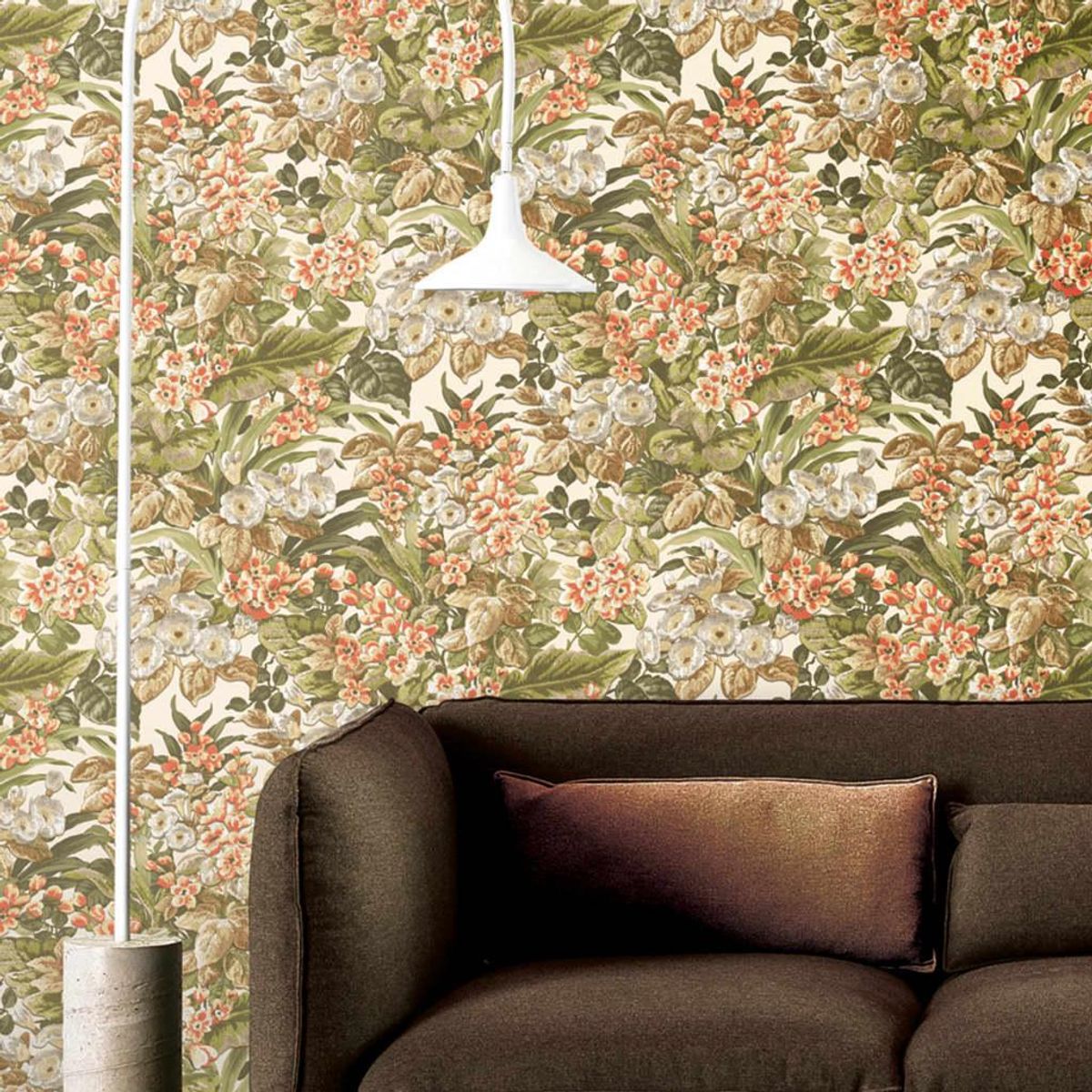 DUTCH WALLCOVERINGS tapet Floral grøn