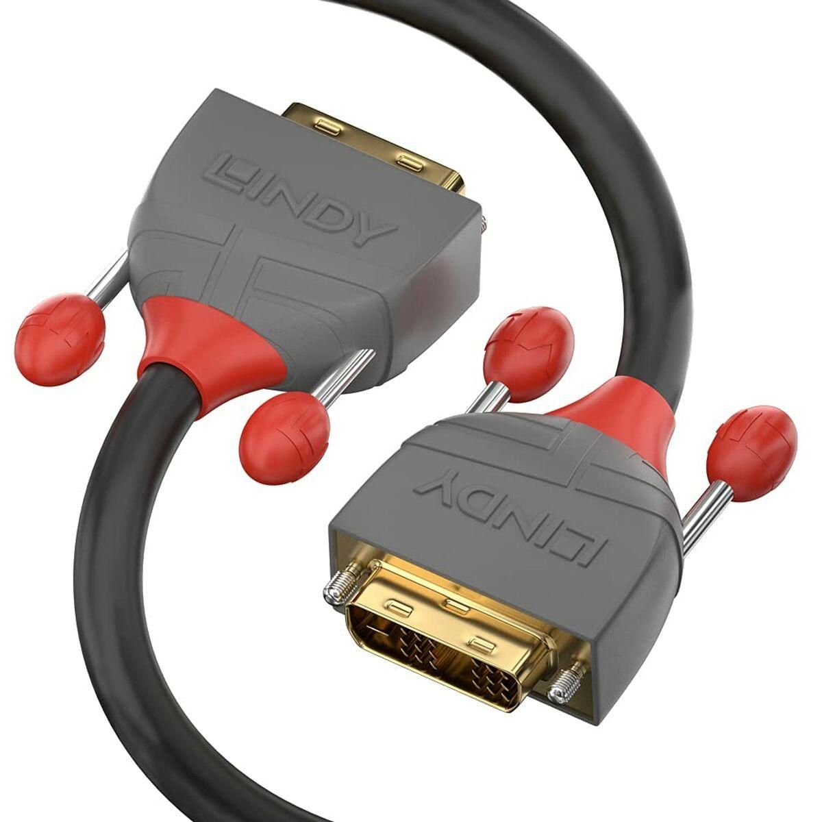 DVI-Kabel LINDY 36220 Grå