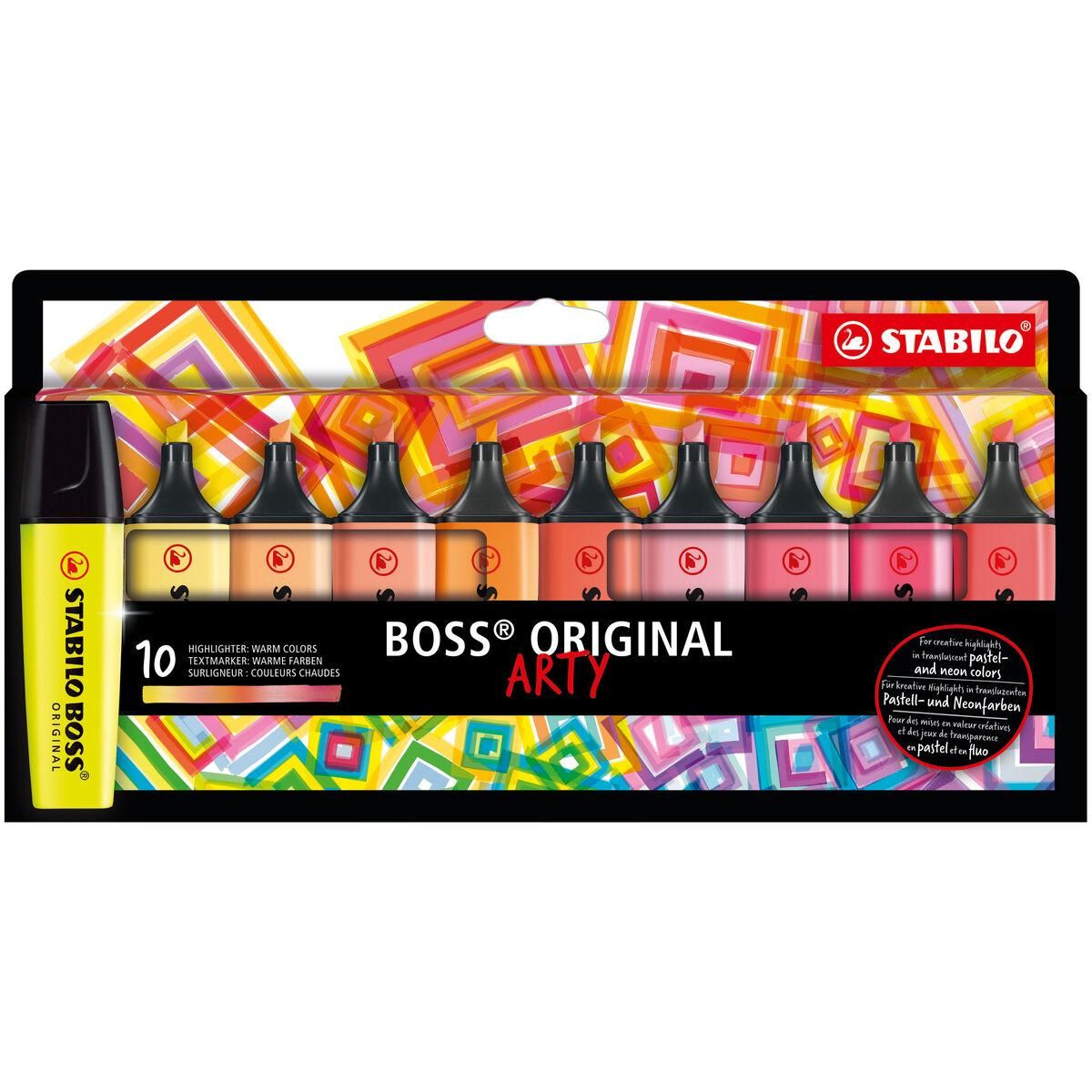 Markeringstuscher Stabilo Boss Original Arty 10 Dele Multifarvet