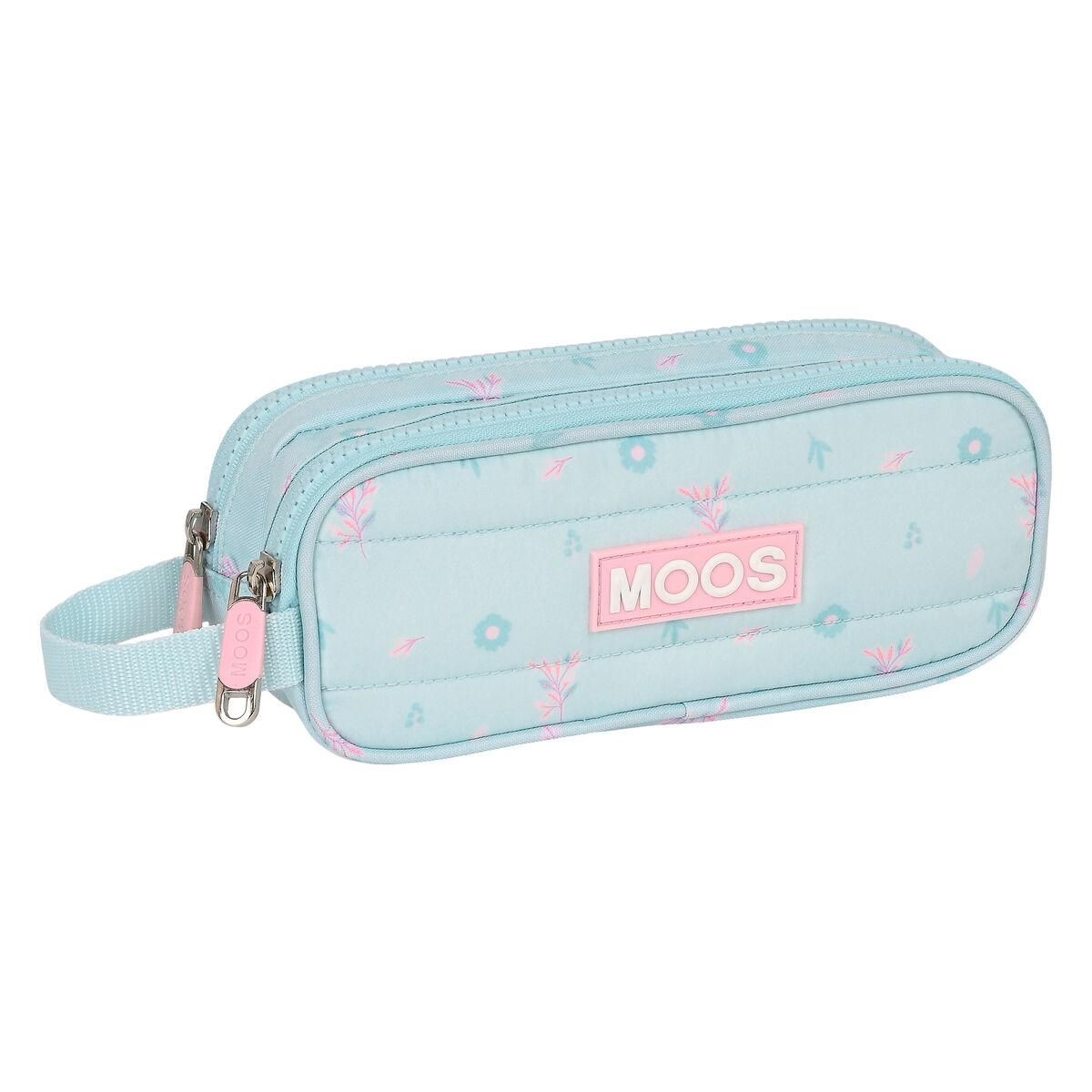 Dobbelt carry-all Moos Garden Turkisblå 21 x 8 x 6 cm