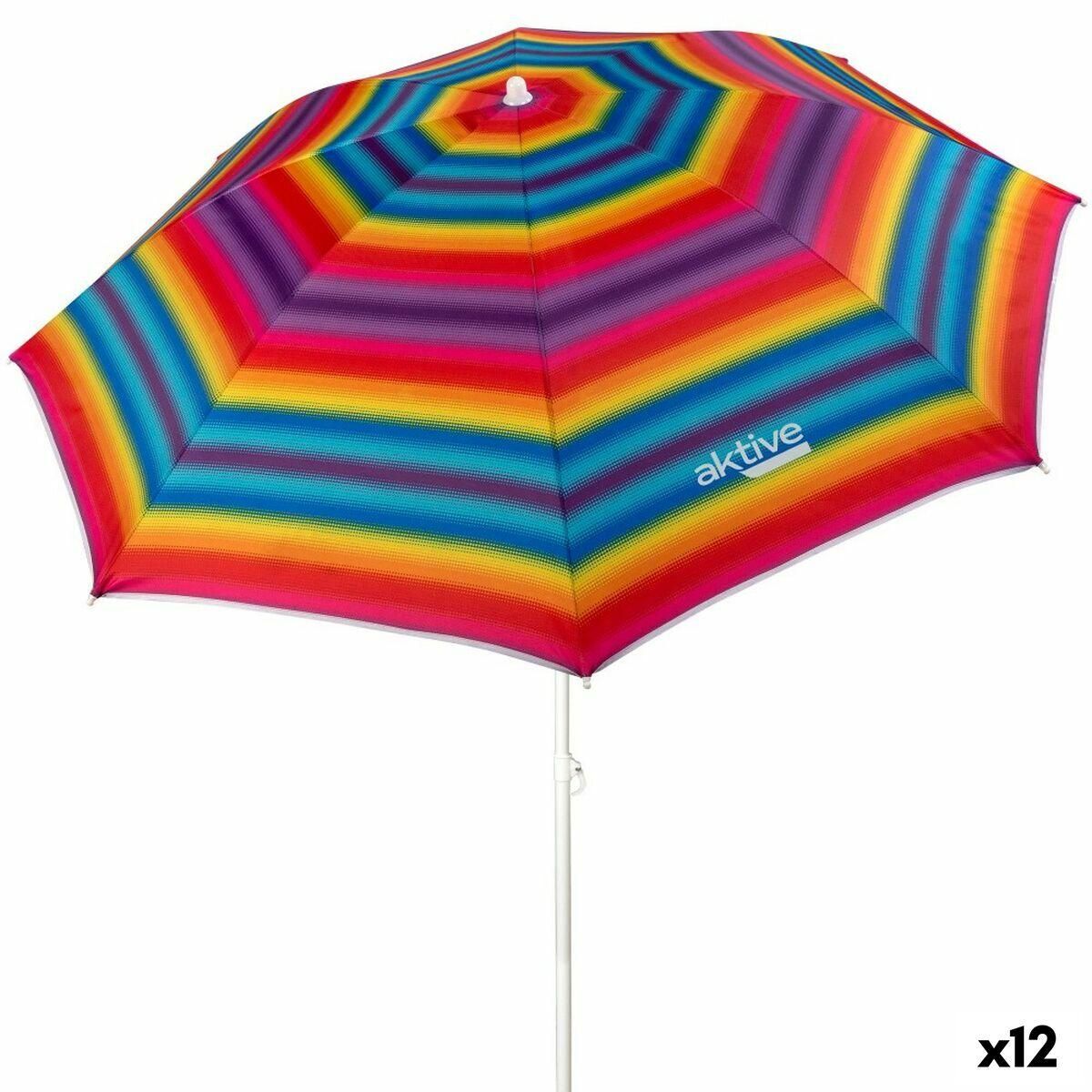 Parasol Aktive Multifarvet Oxford Stål Oxford-stof 180 x 185 x 180 cm (12 enheder)