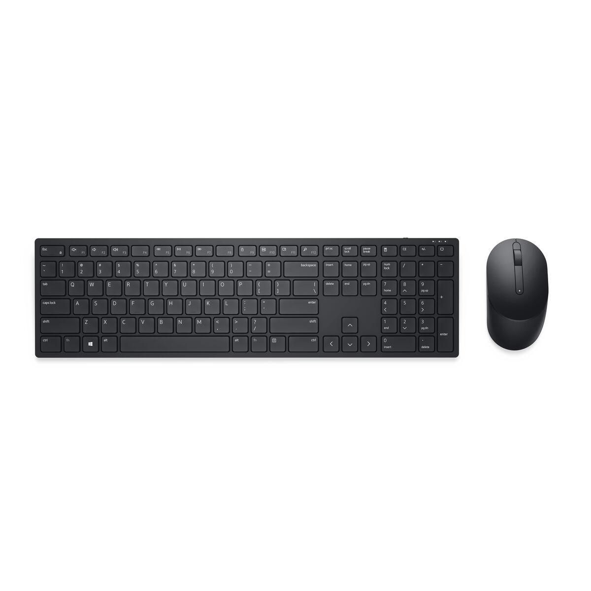 Tastatur og mus Dell KM5221WBKB-SPN Sort Spansk qwerty